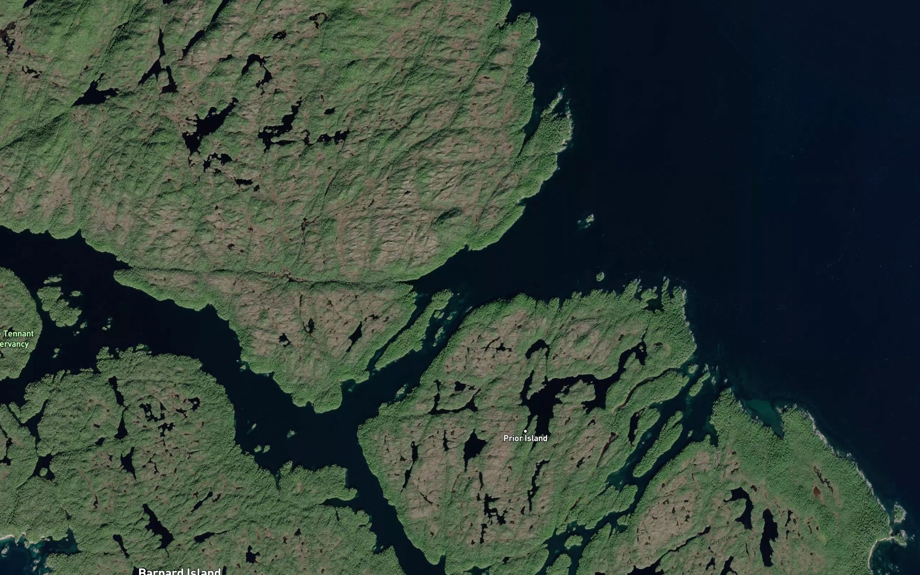 Satellite map of the Sekani Reef