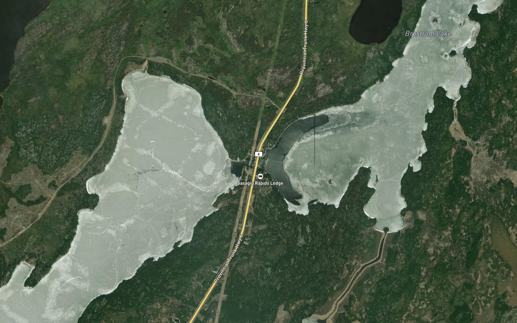 Satellite map of the Sasagiu Rapids