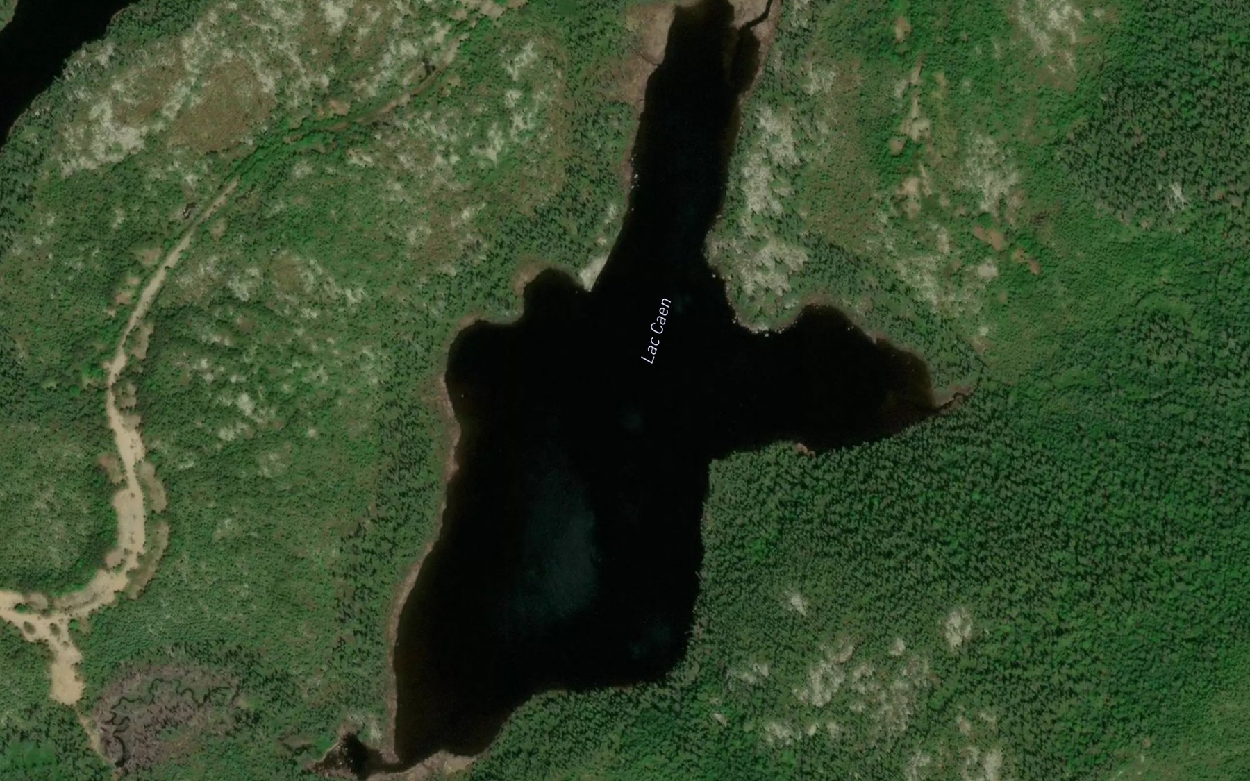 Satellite map of the Lac Caen