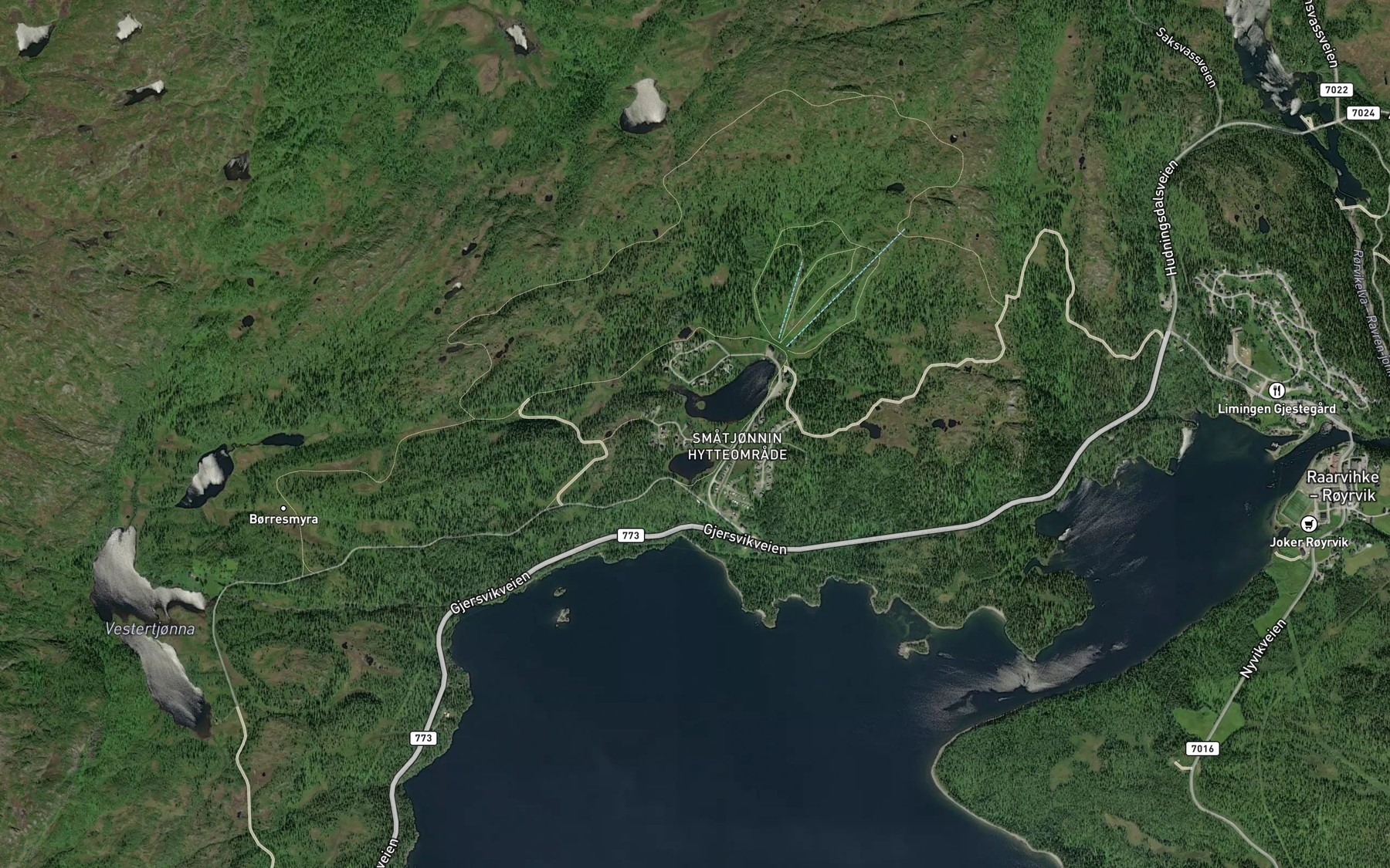 Satellite map of the Smatjornin