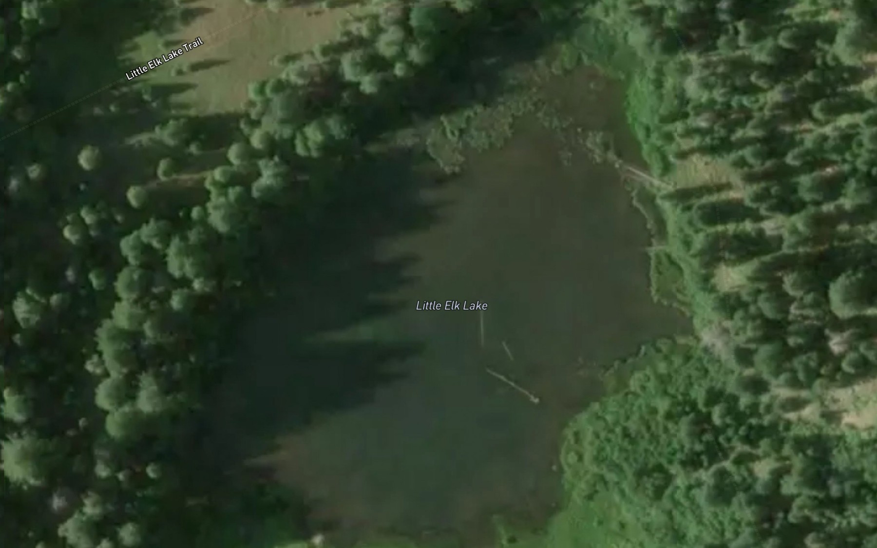 Satellite map of the Little Elk Lake