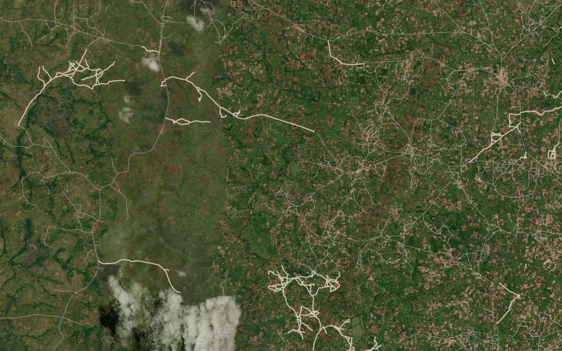 Satellite map of the Aranga