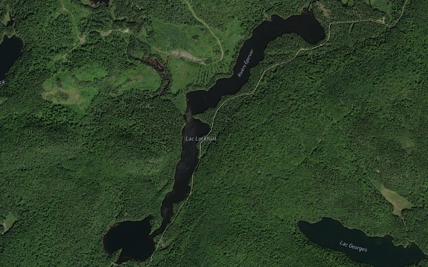 Satellite map of the Lac Lockhart