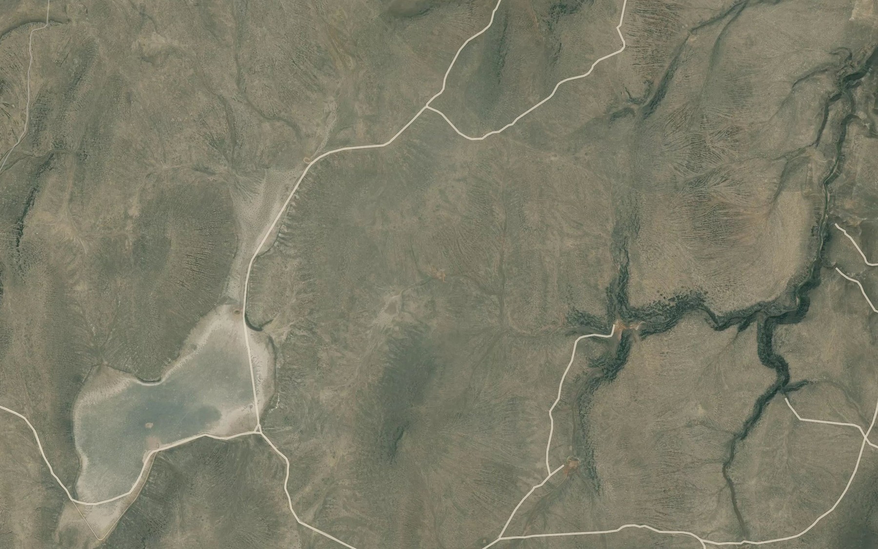 Satellite map of the Kid Flat Reservoir