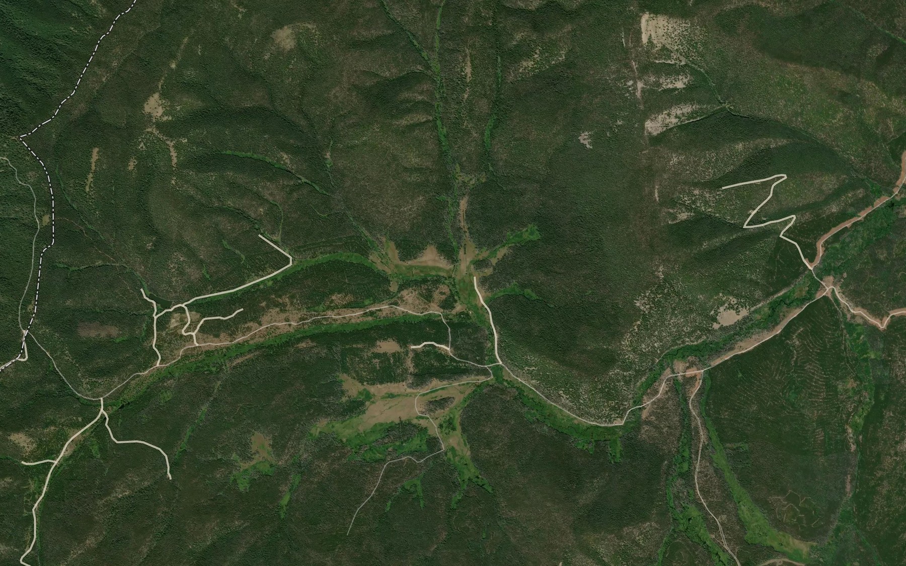 Satellite map of the Rabbit Creek