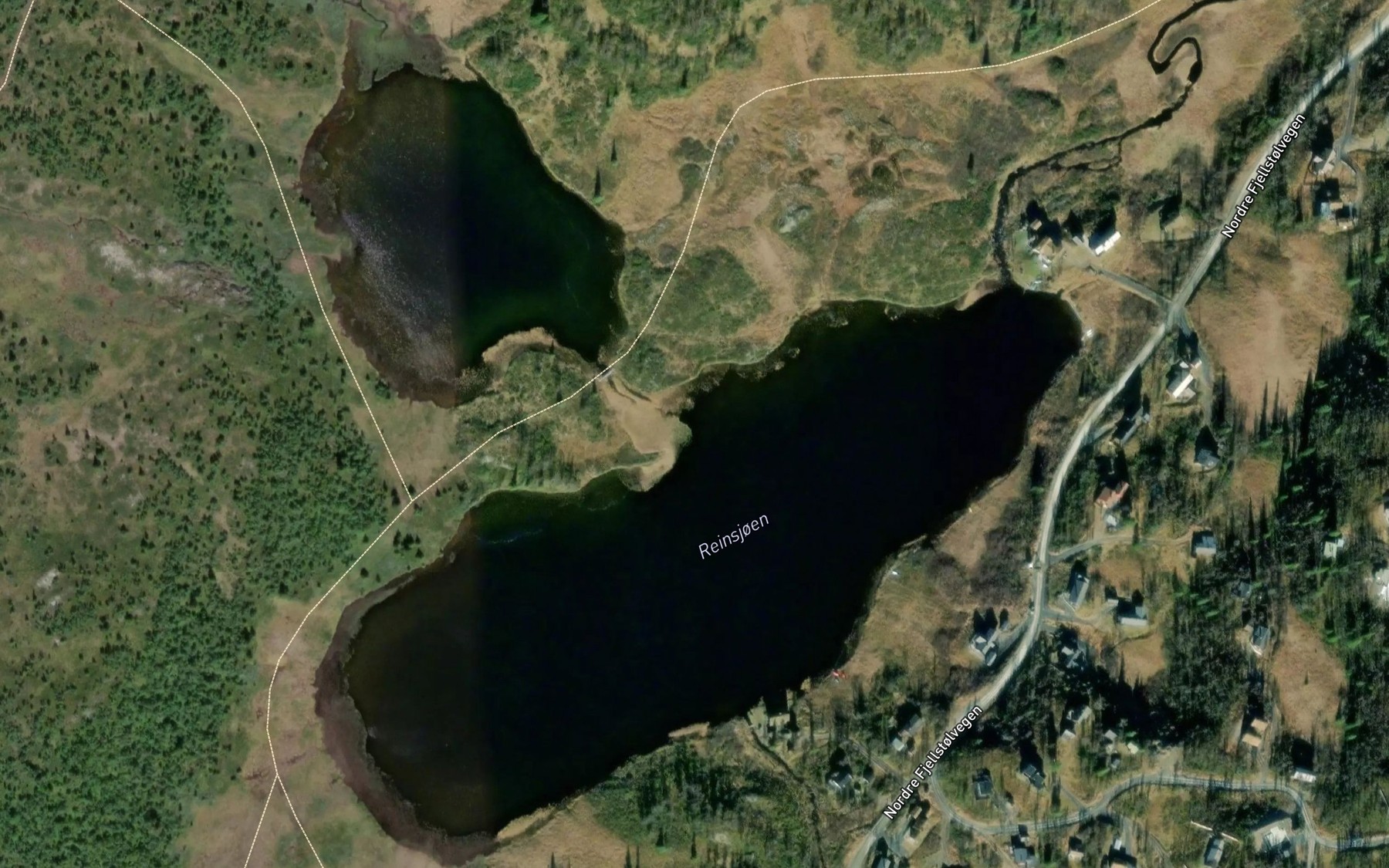 Satellite map of the Reinsjoen