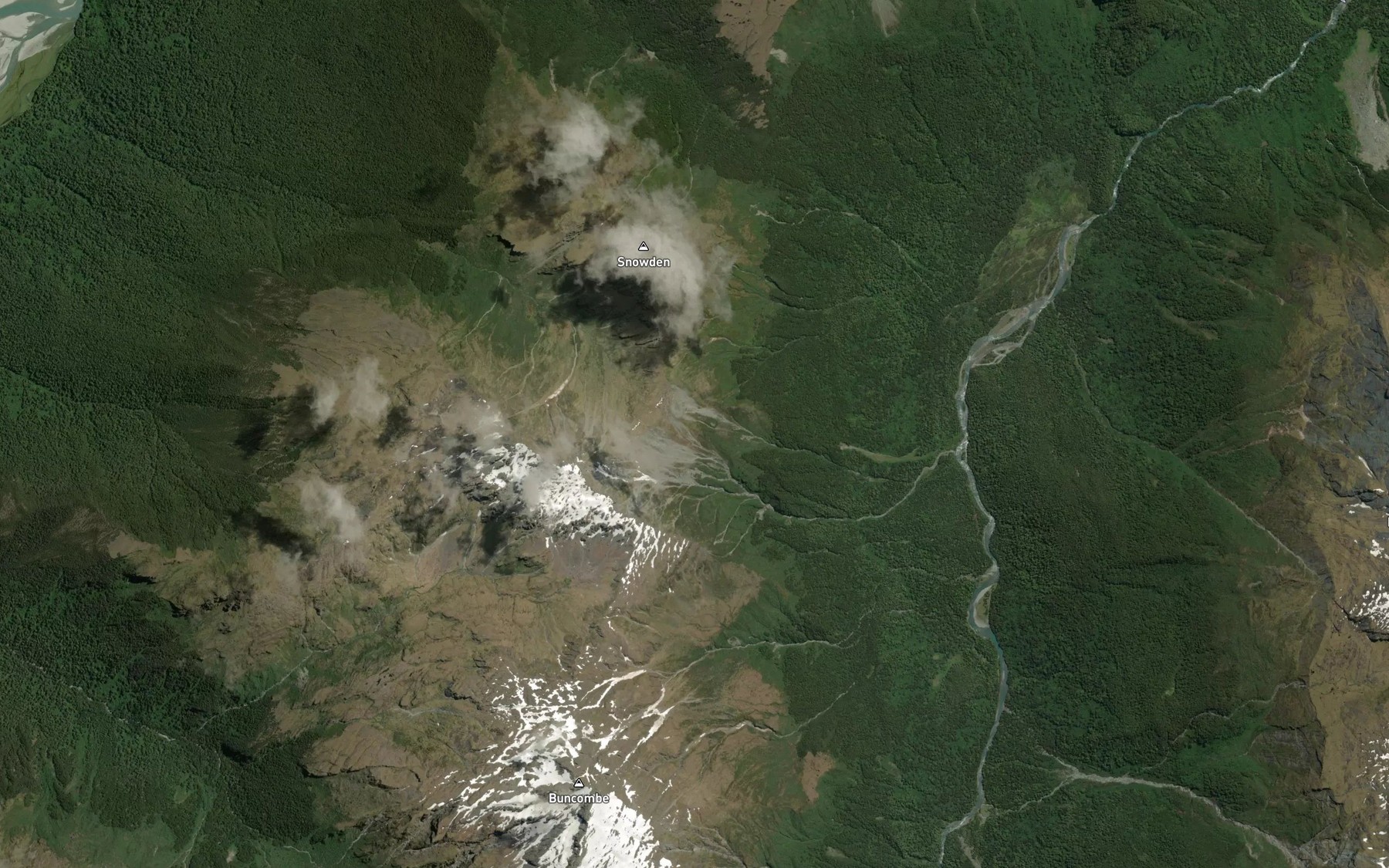 Satellite map of the Butland Creek