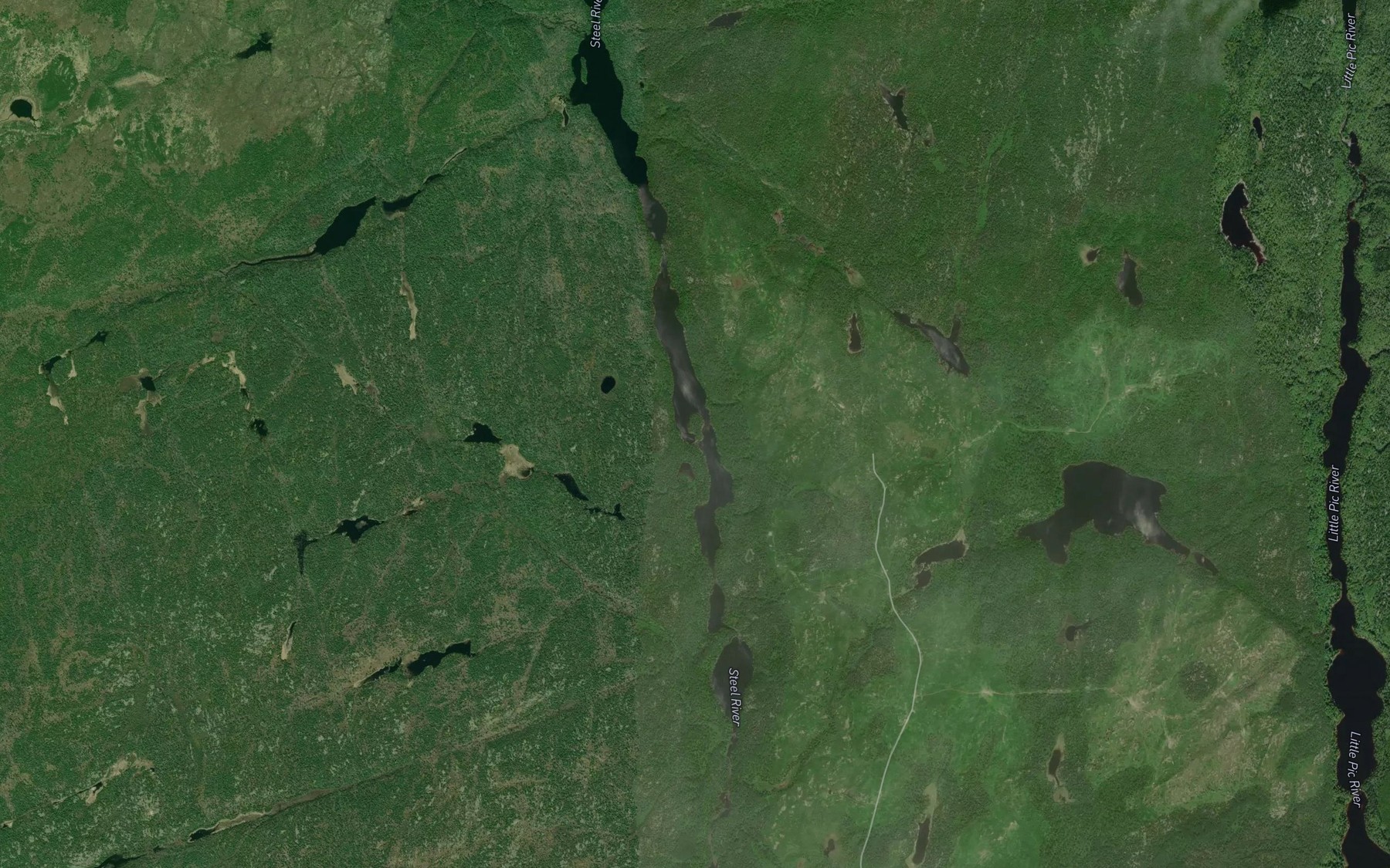 Satellite map of the Milotte Lake