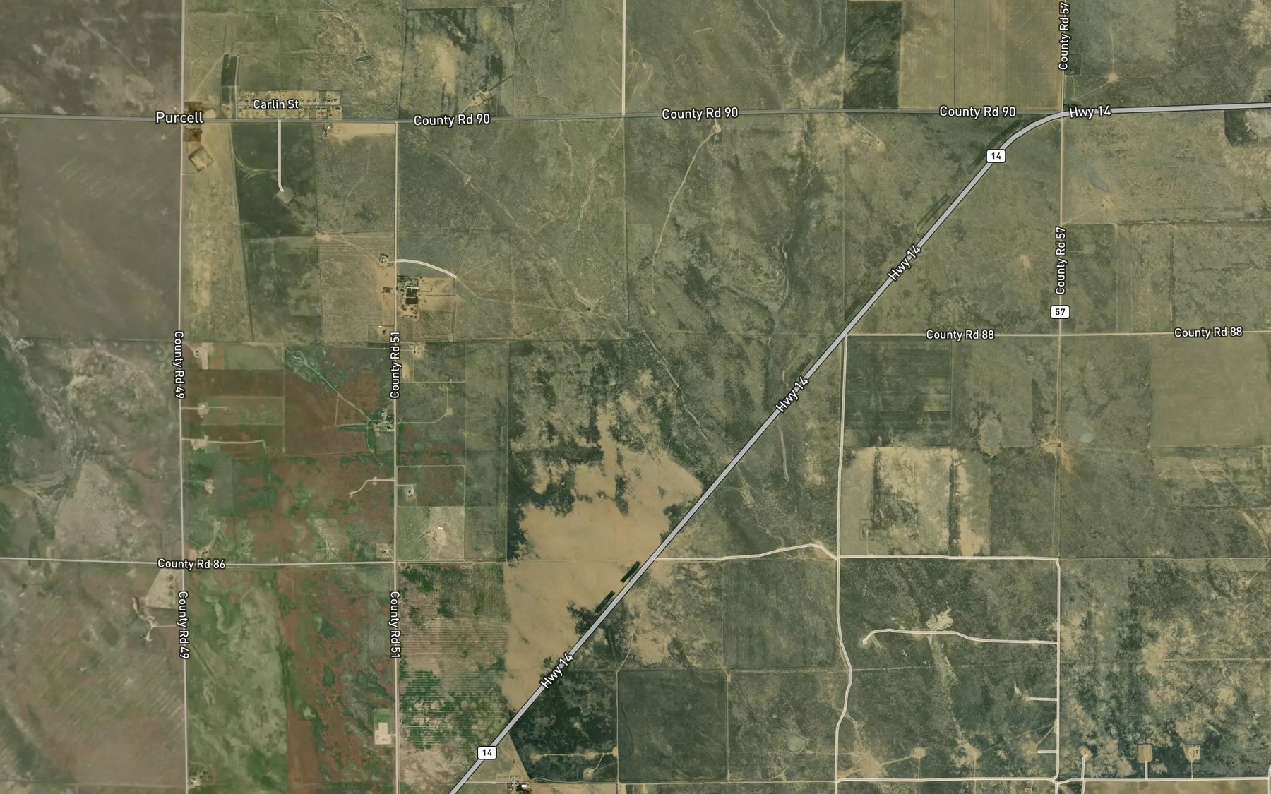 Satellite map of the John Keller Reservoir
