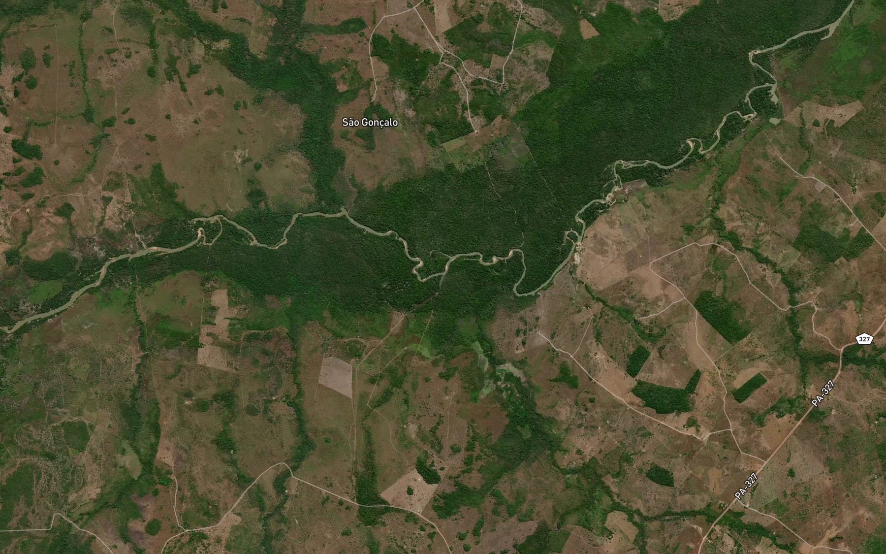 Satellite map of the Corrego Sao Pedro