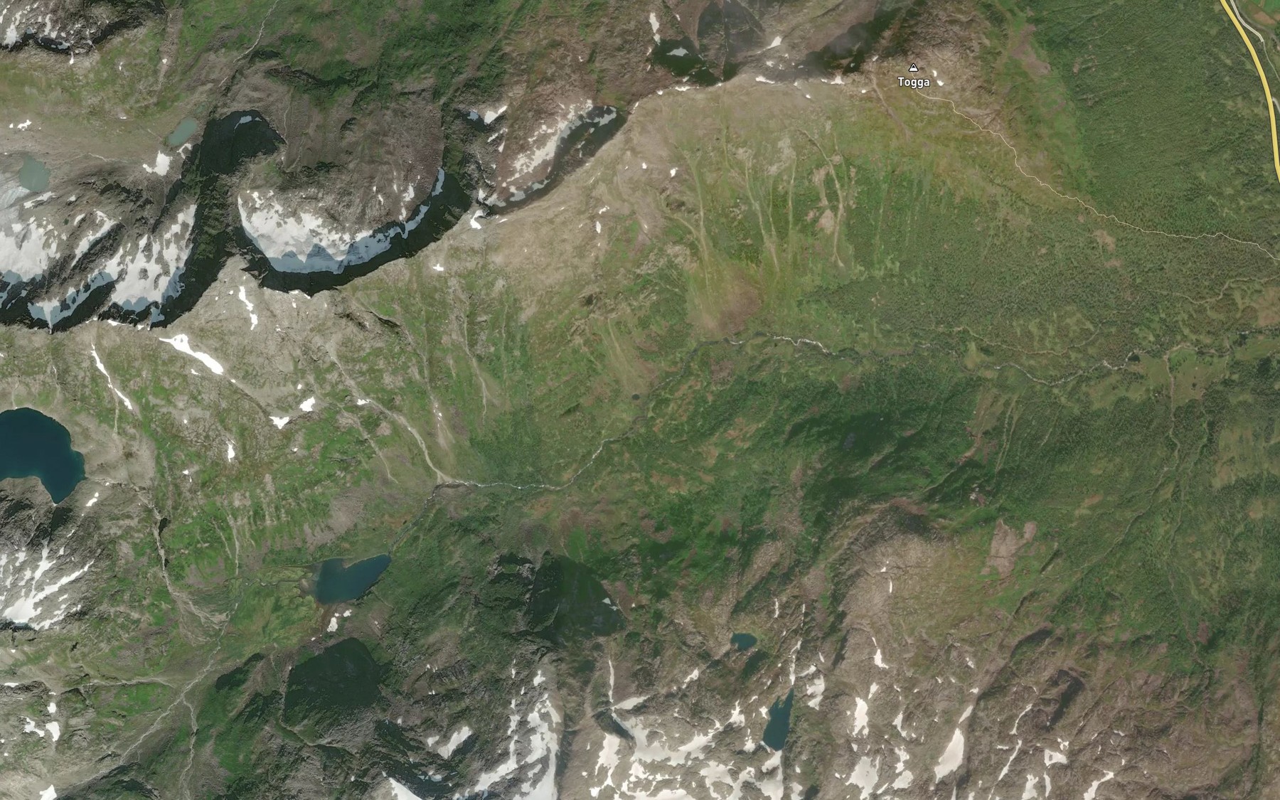 Satellite map of the Nystoltjorni