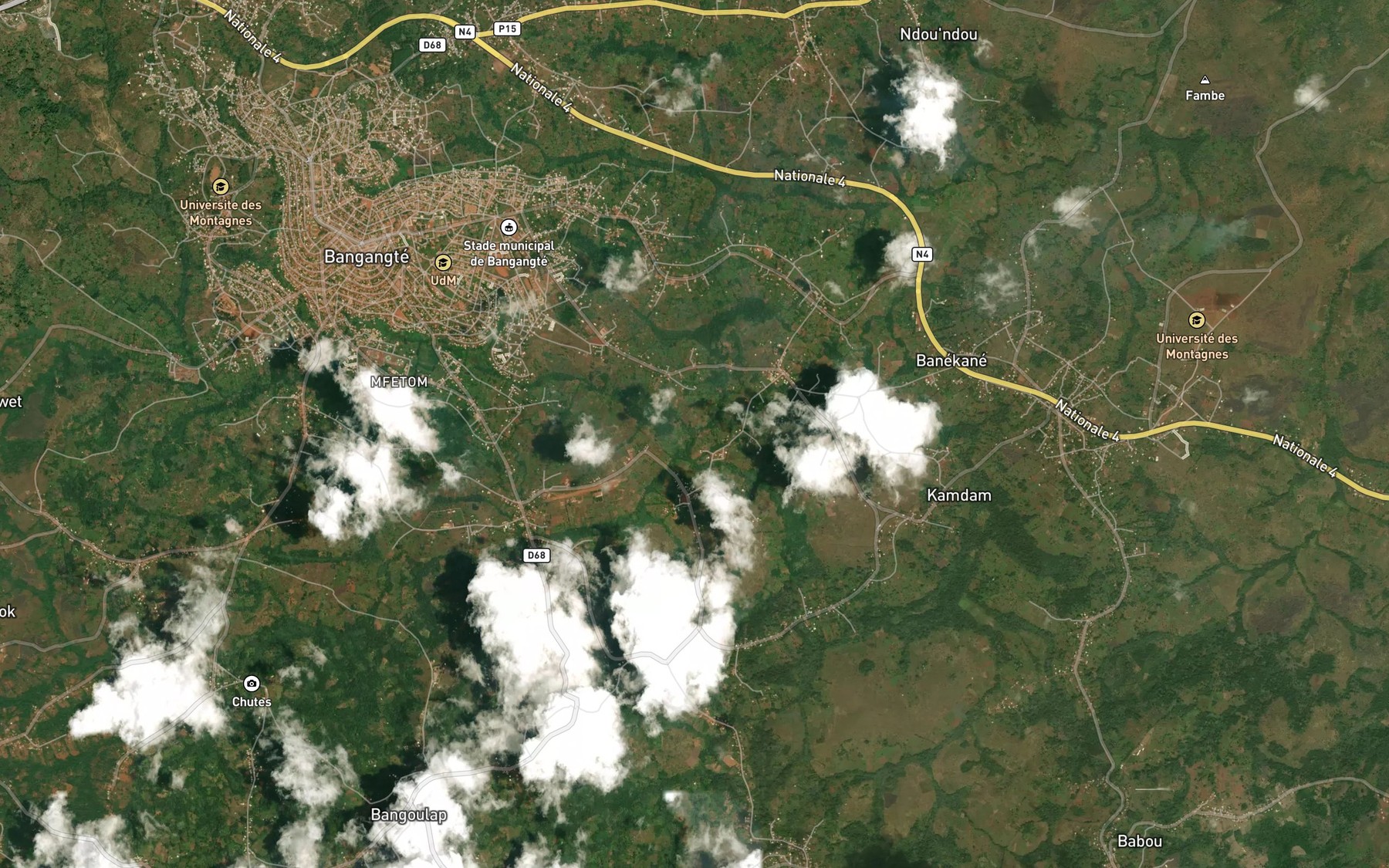 Satellite map of the Ndanda