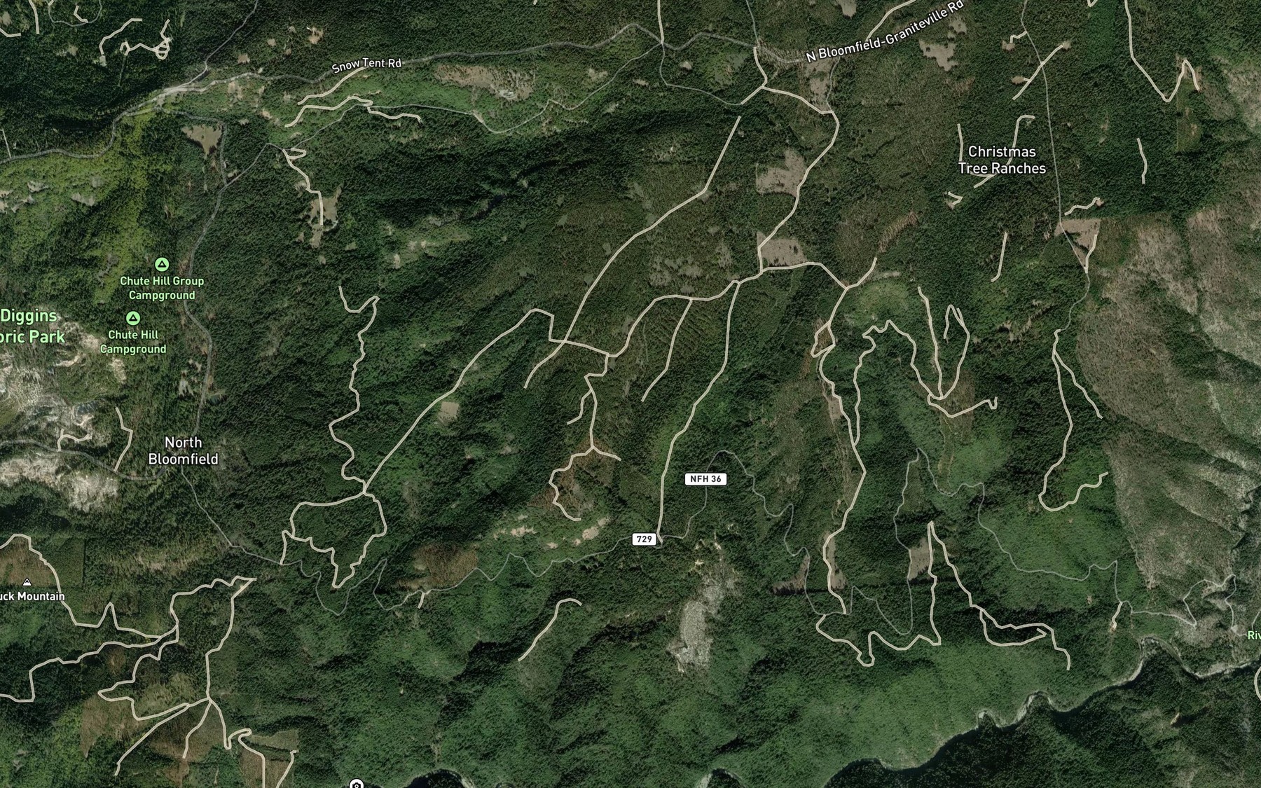 Satellite map of the Demory Spring