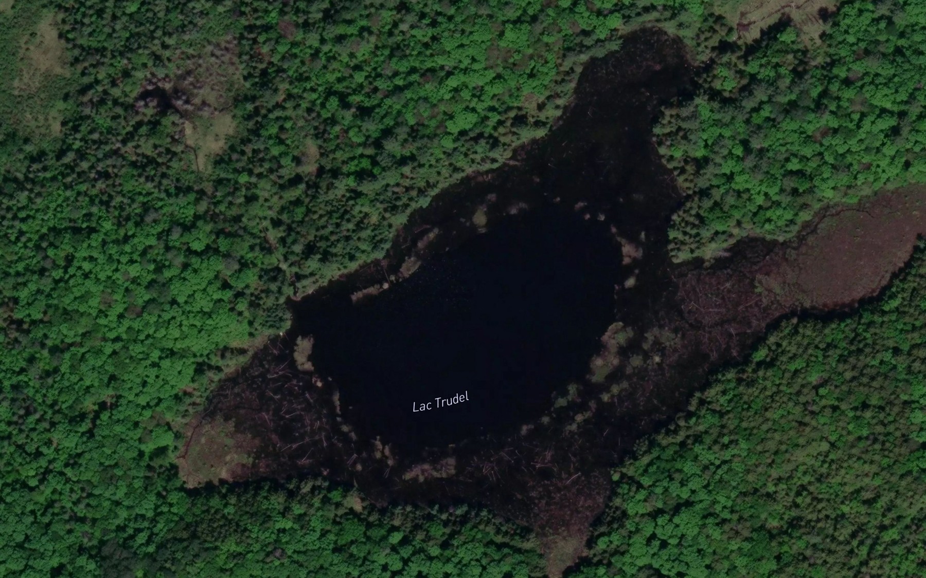 Satellite map of the Lac Trudel