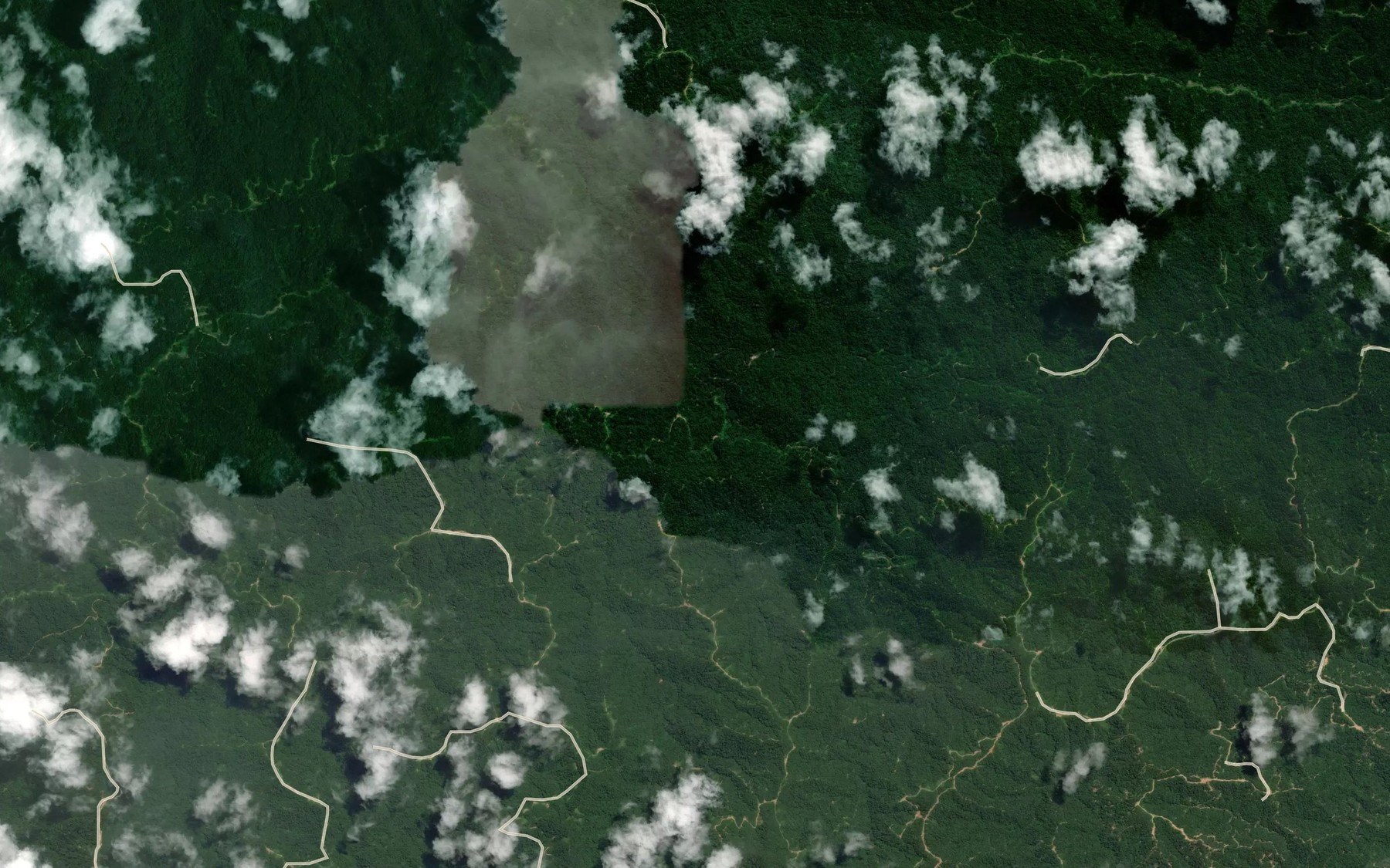 Satellite map of the Sungai Entemu