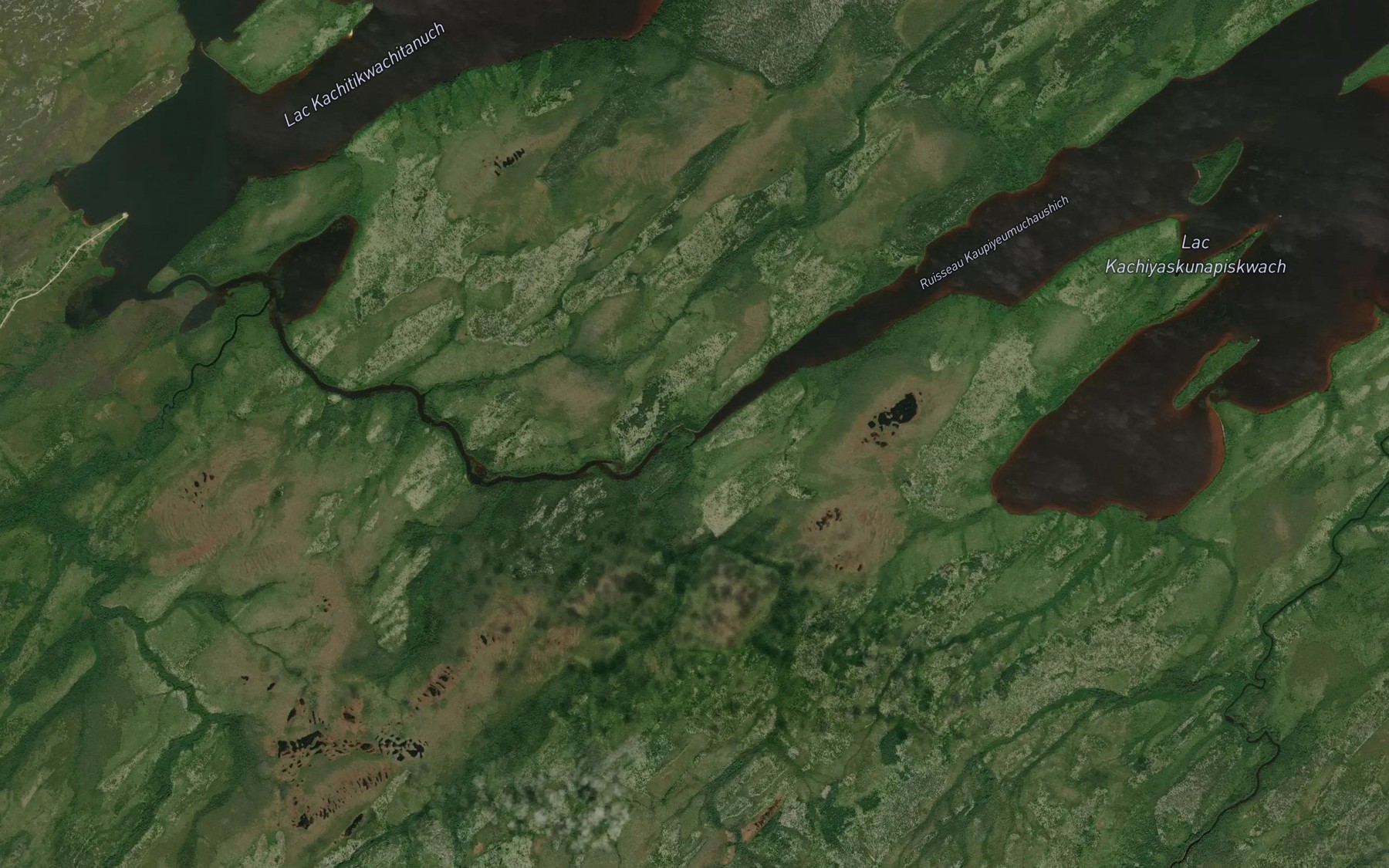 Satellite map of the Ruisseau Kaupiyeumuchaushich