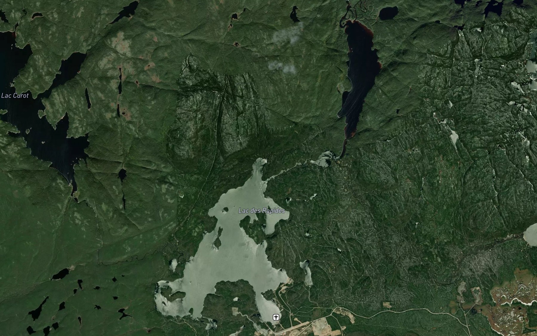 Satellite map of the Lac des Rapides