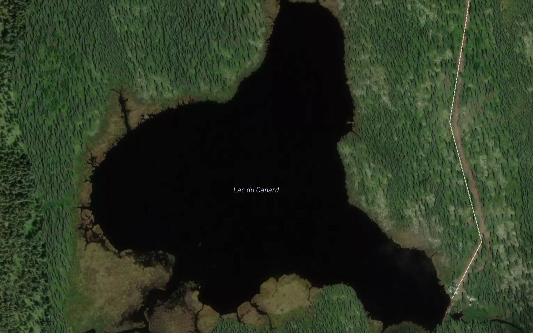 Satellite map of the Lac du Canard