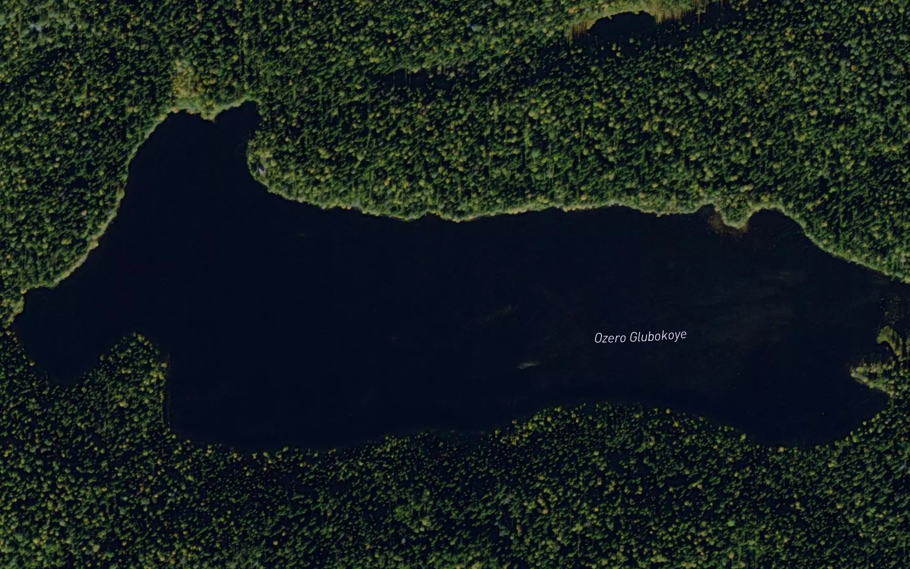 Satellite map of the Ozero Glubokoye