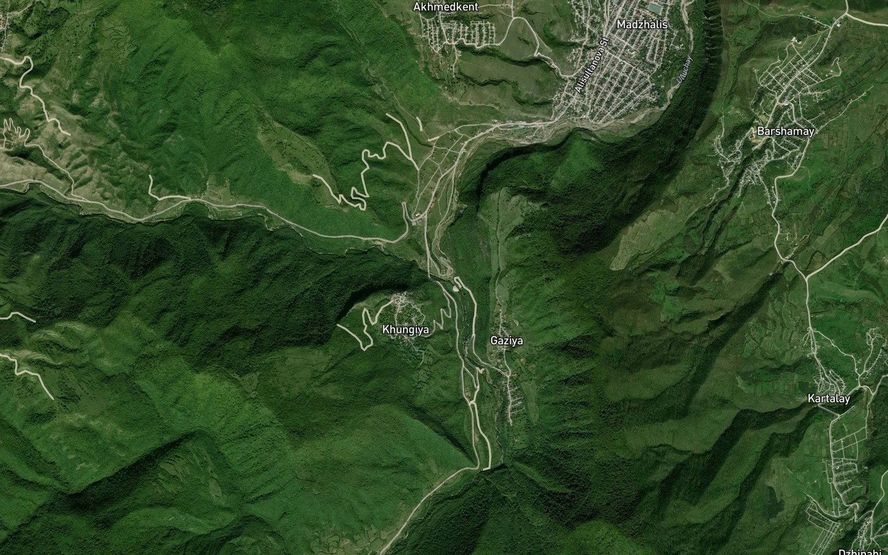 Satellite map of the Dzhivus