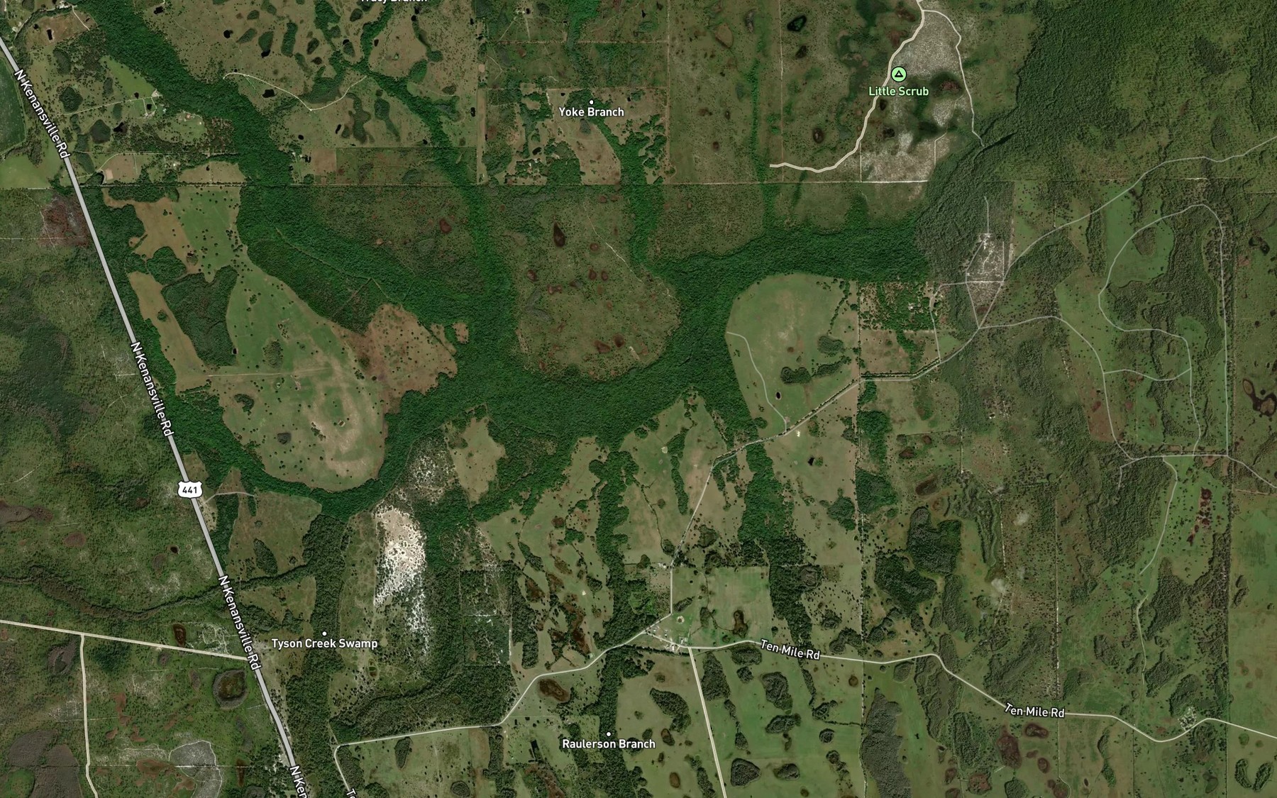 Satellite map of the Rauslerson Branch
