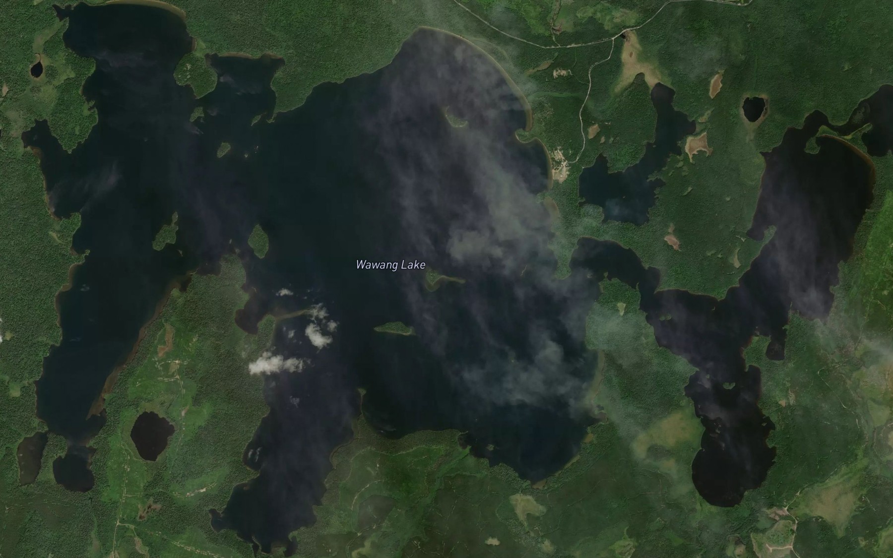 Satellite map of the Wawang Lake