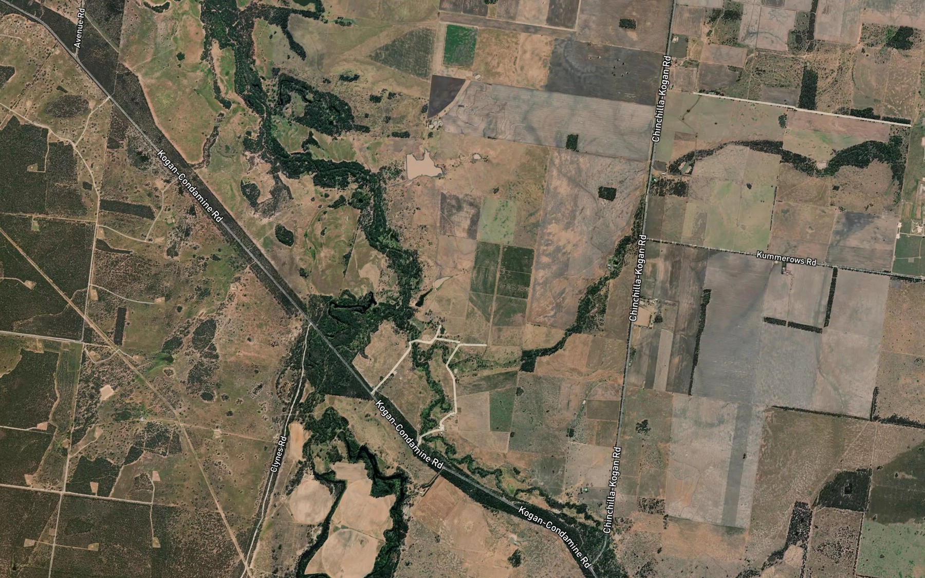 Satellite map of the Sixteen Mile Creek