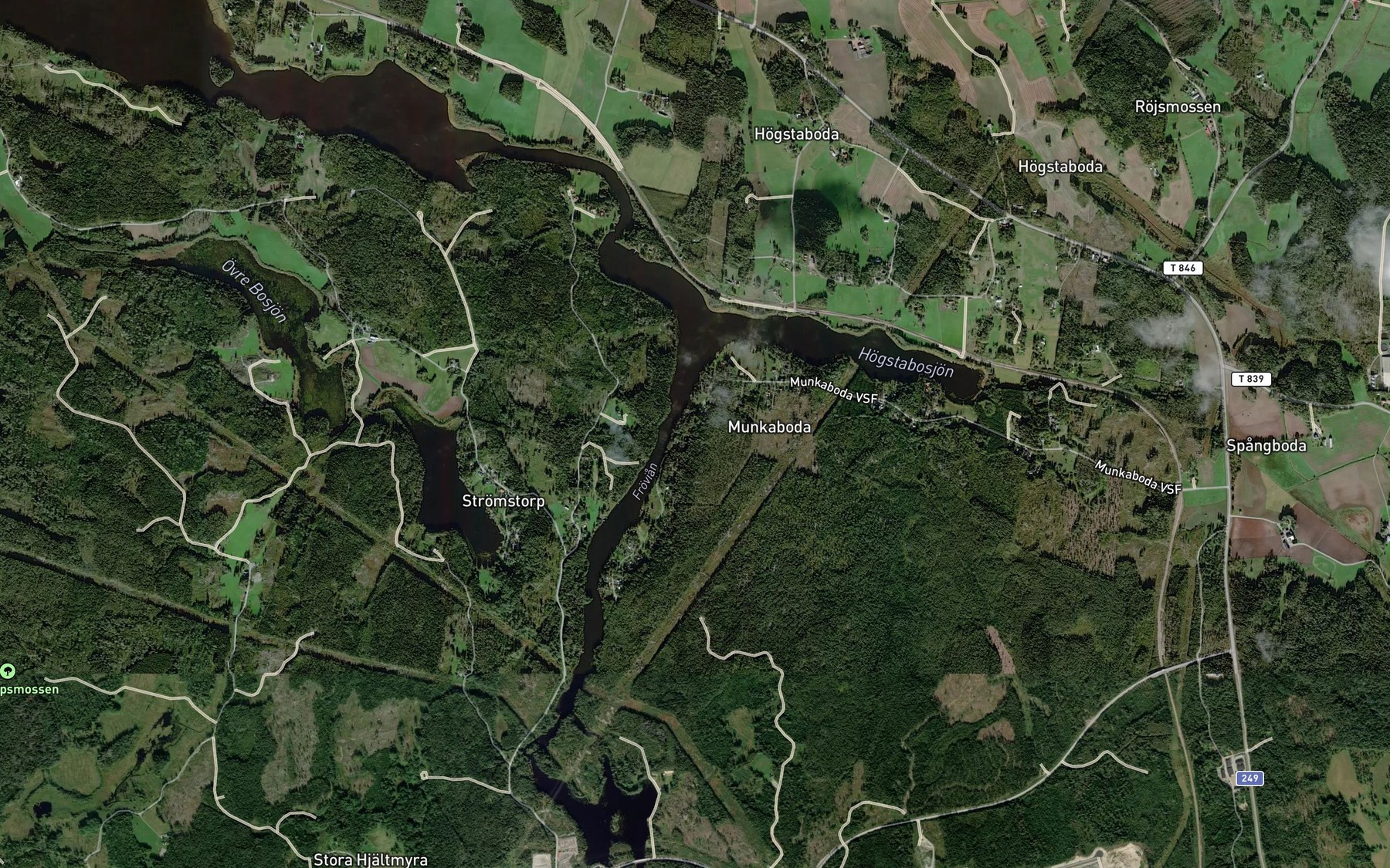 Satellite map of the Hogstabodasjon