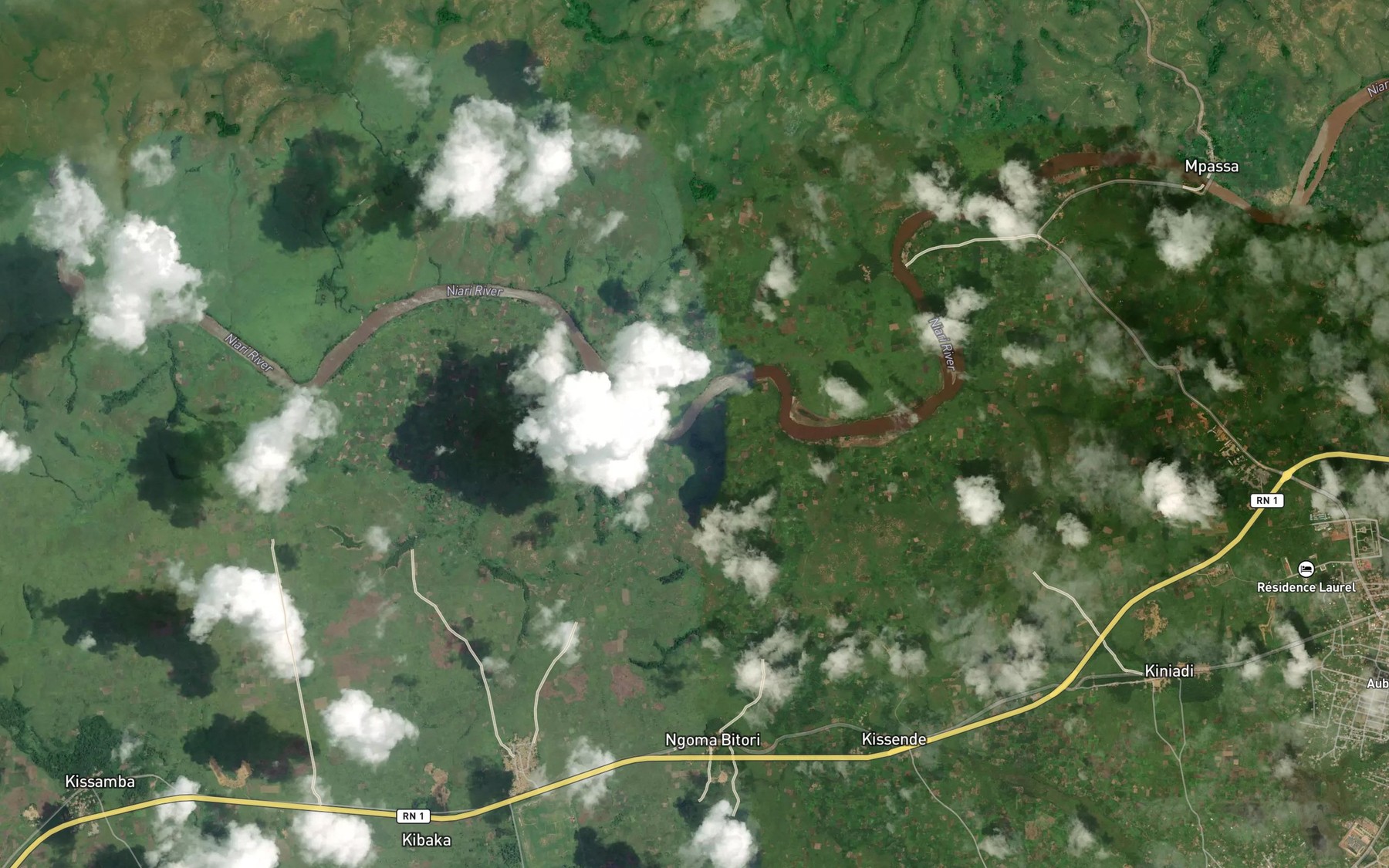 Satellite map of the Mpouma