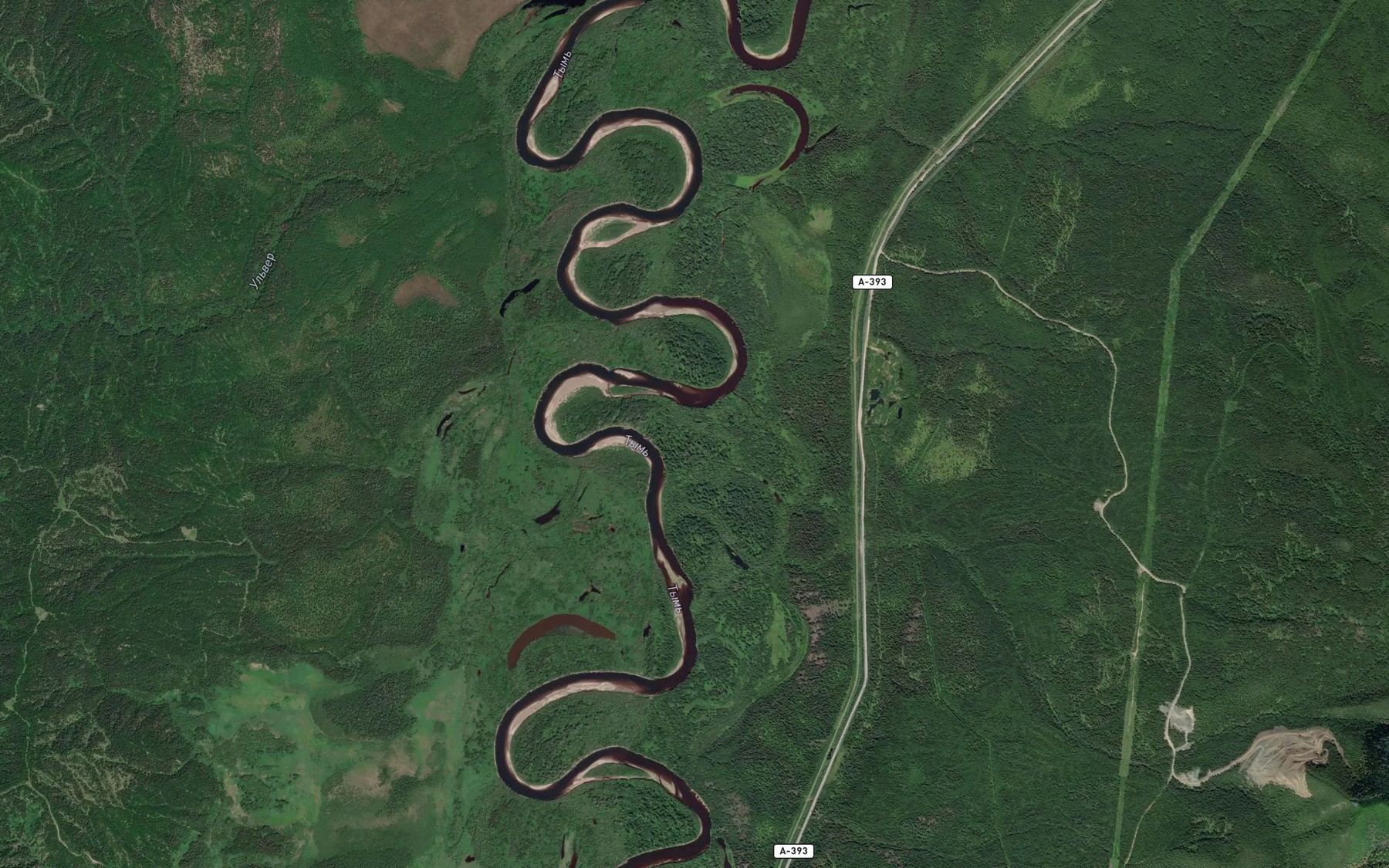 Satellite map of the Puvna