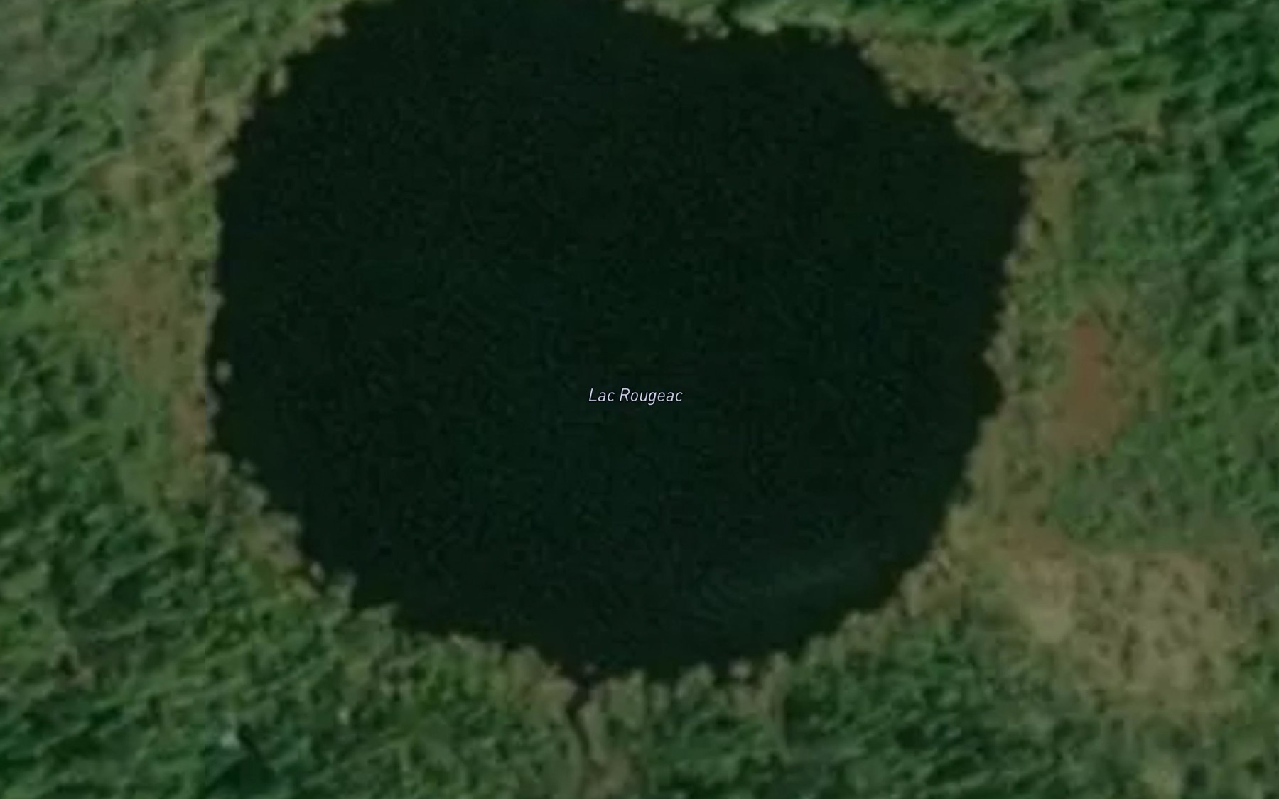 Satellite map of the Lac Rougeac