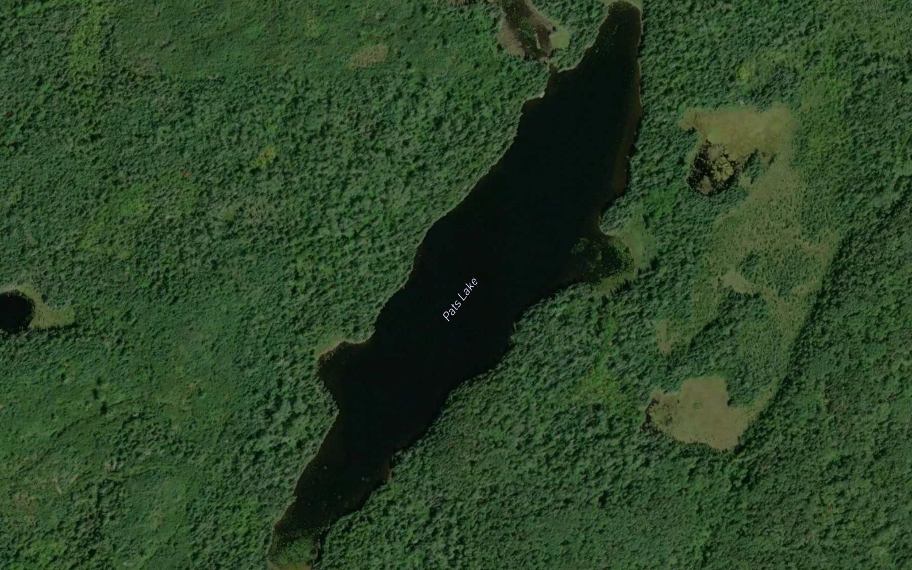 Satellite map of the Pats Lake