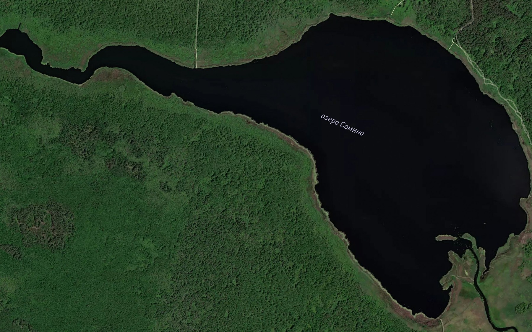 Satellite map of the Ozero Somino