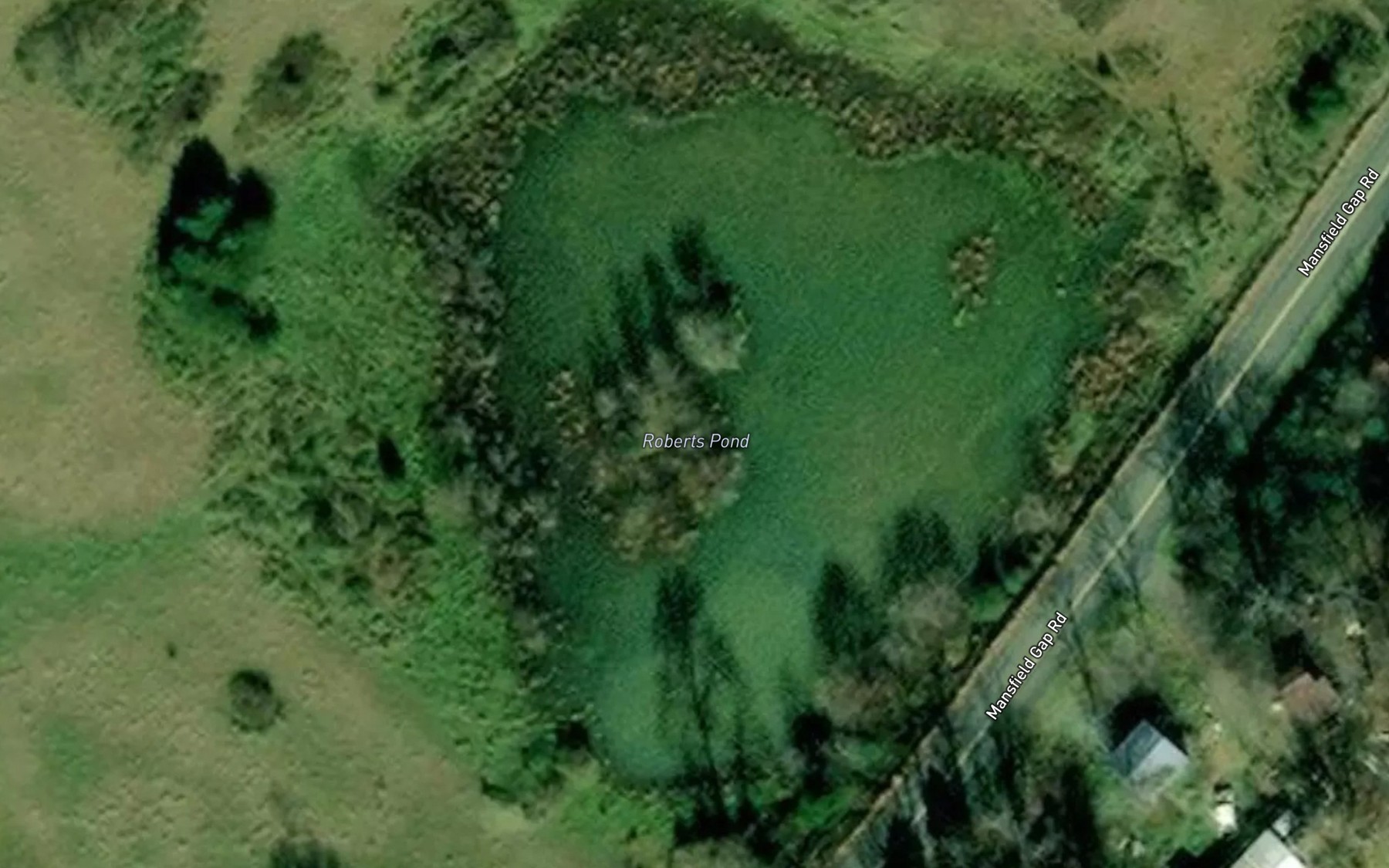 Satellite map of the Roberts Pond