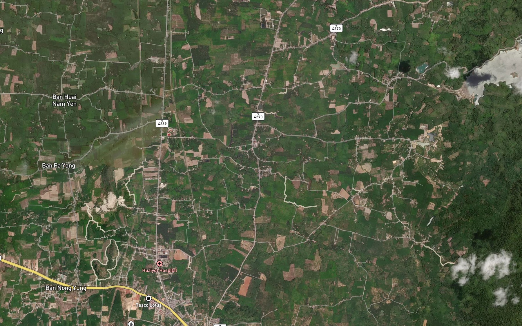 Satellite map of the Khlong Tha Ngio
