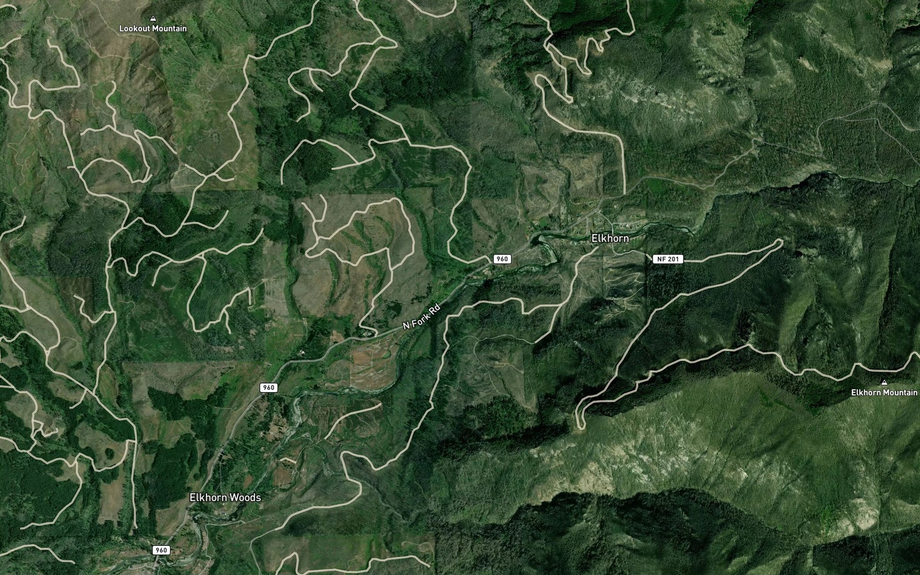 Satellite map of the Fawn Creek