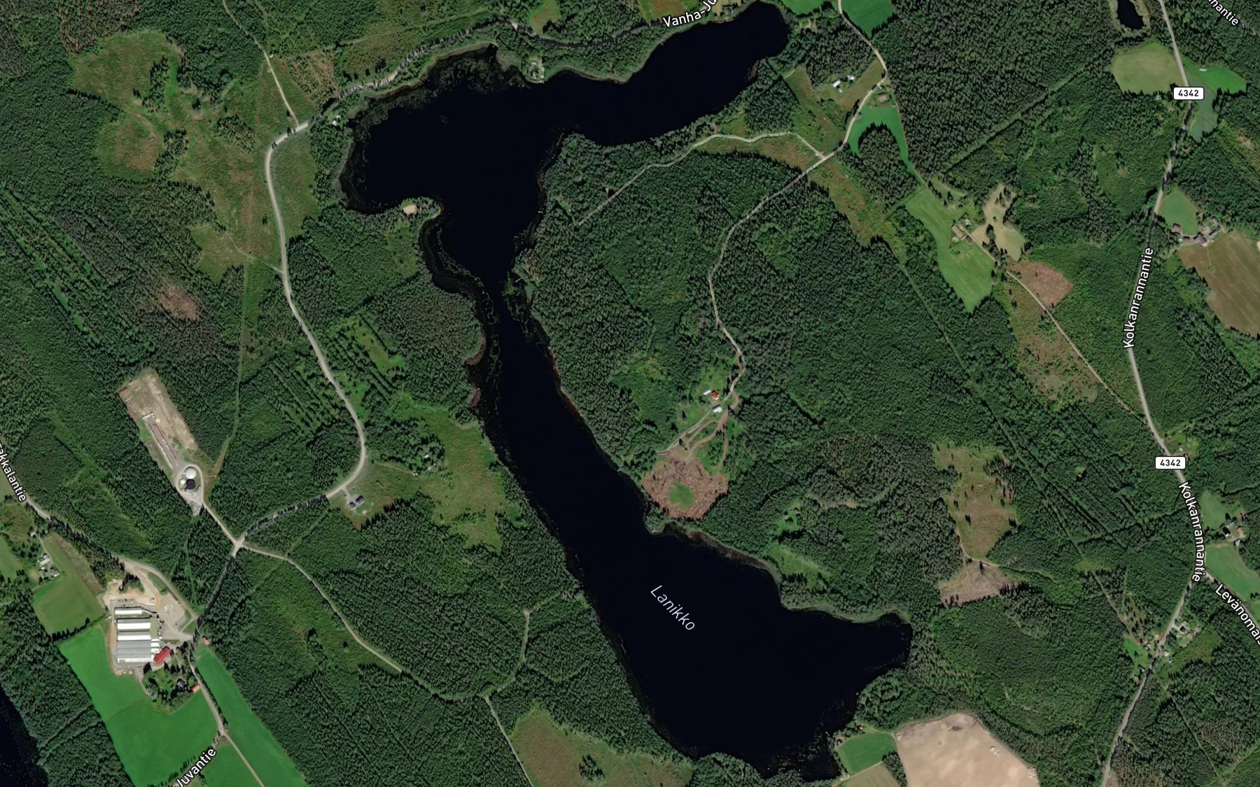Satellite map of the Lanikko