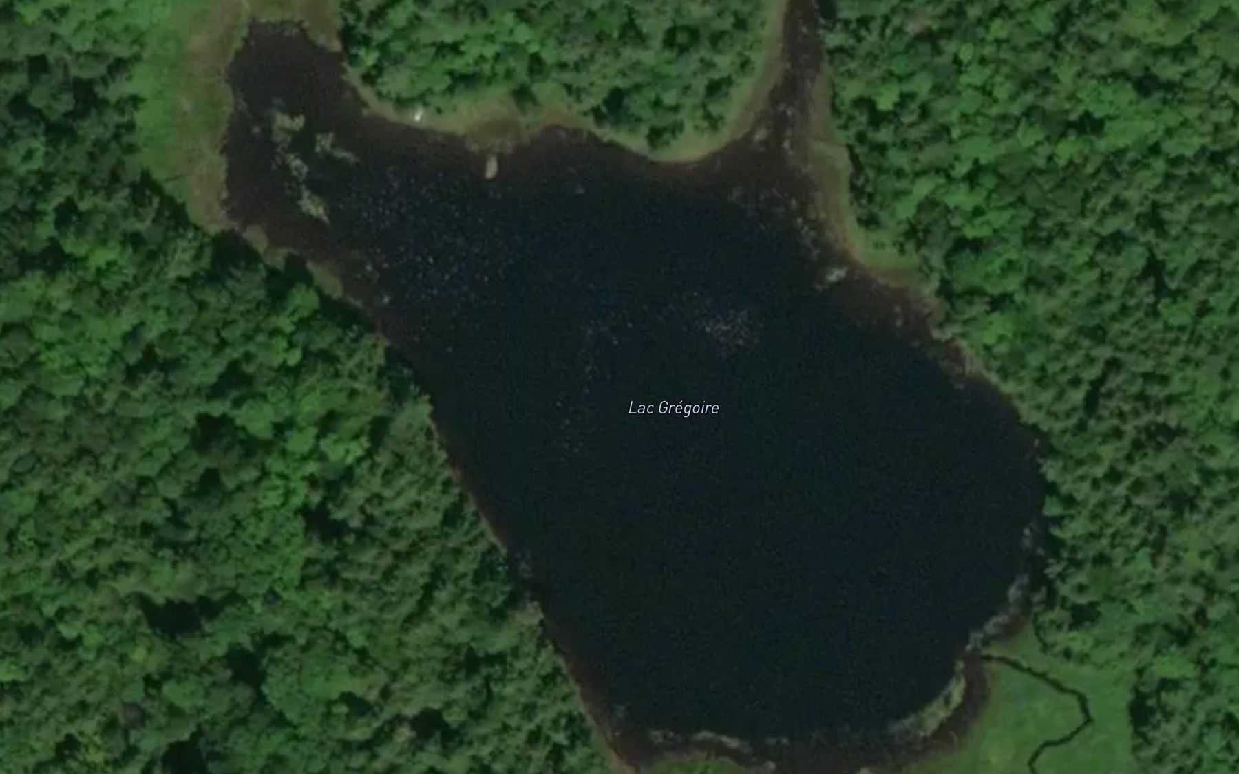 Satellite map of the Lac Gregoire