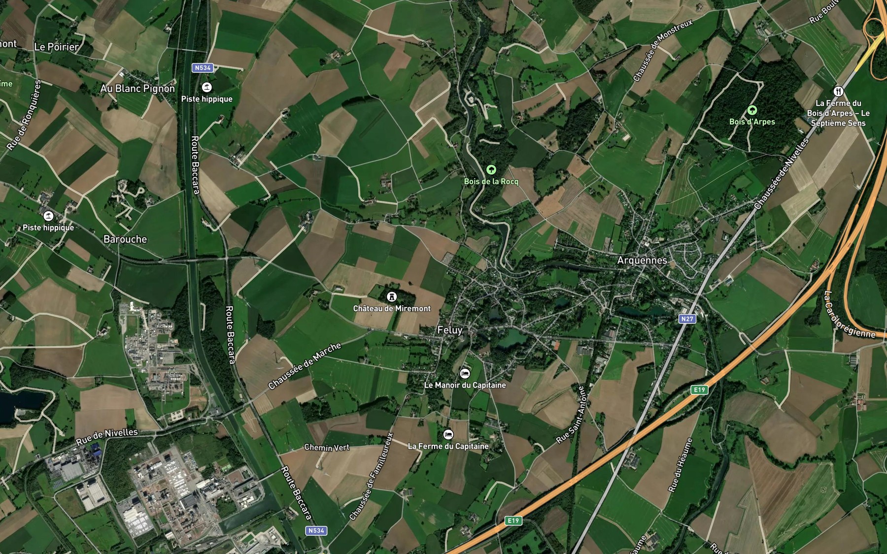 Satellite map of the Bourleau