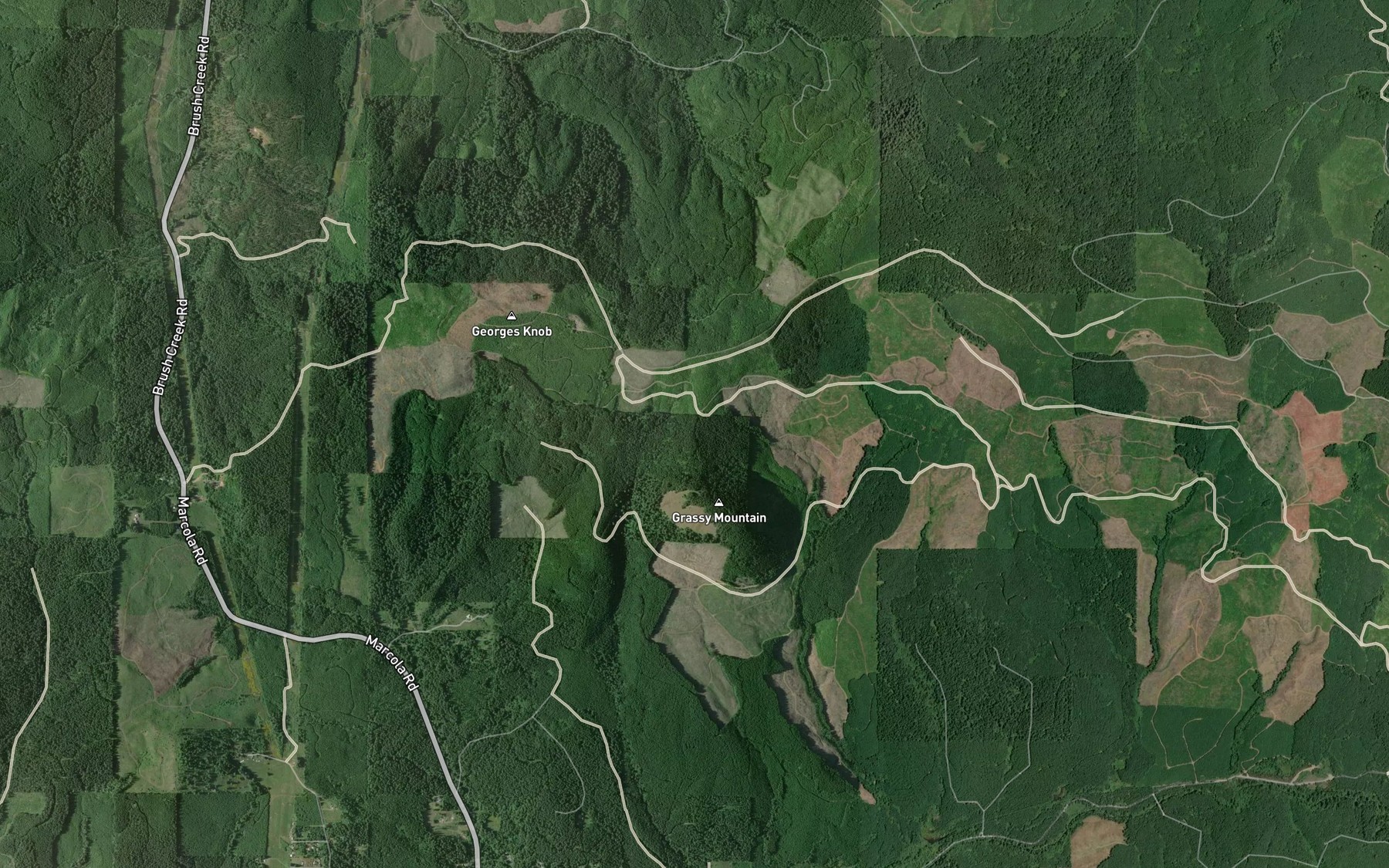 Satellite map of the Ernests Pond