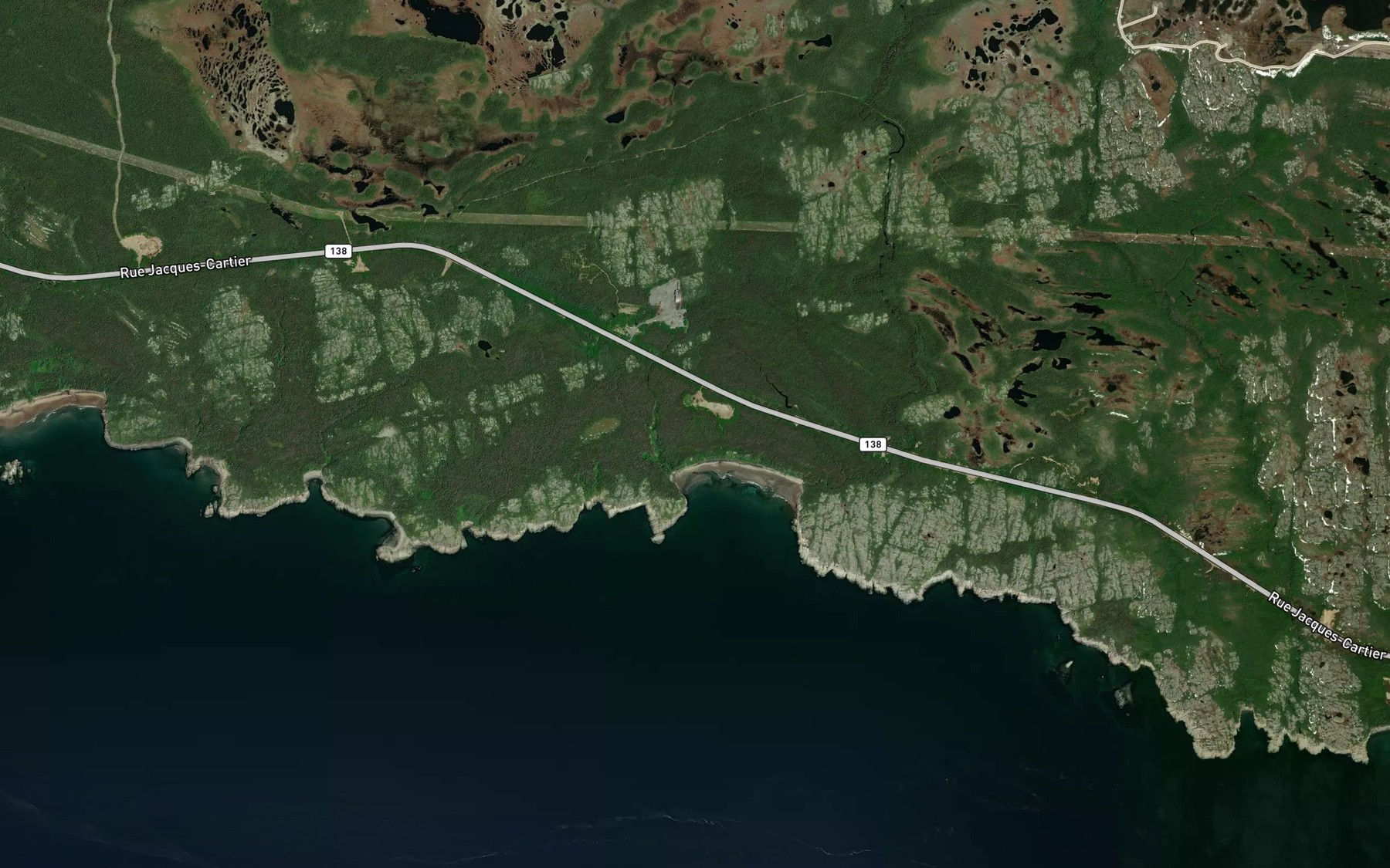 Satellite map of the Anse Brown