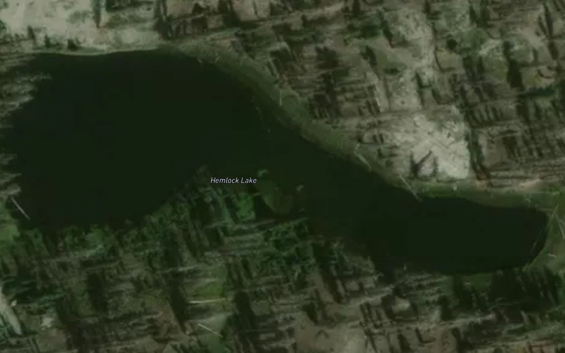 Satellite map of the Hemlock Lake
