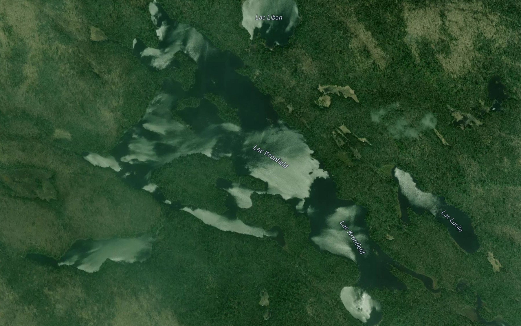 Satellite map of the Lac Kronfield