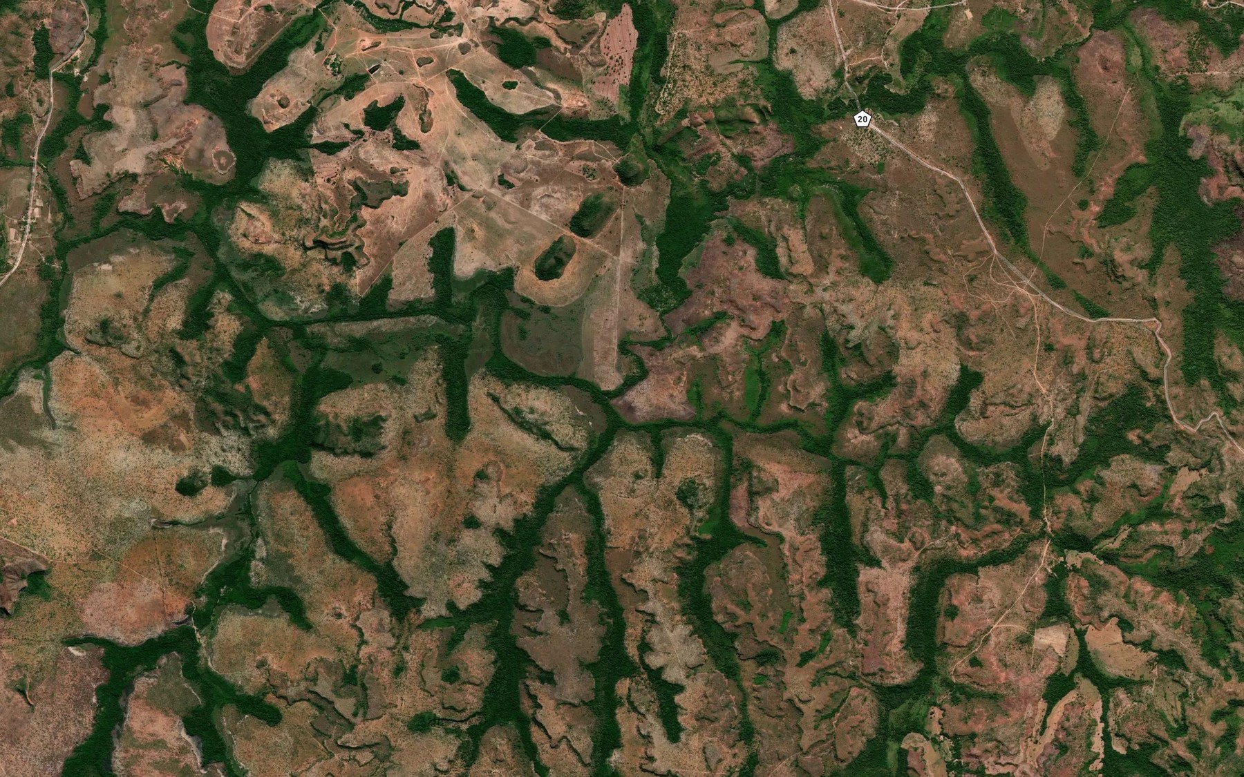 Satellite map of the Ribeirao Tabocas