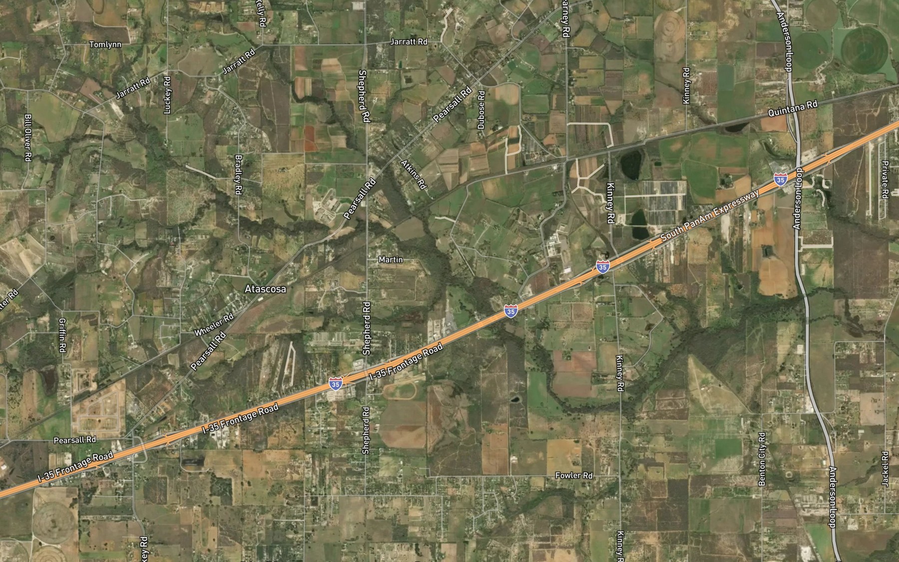 Satellite map of the Black Hill Branch