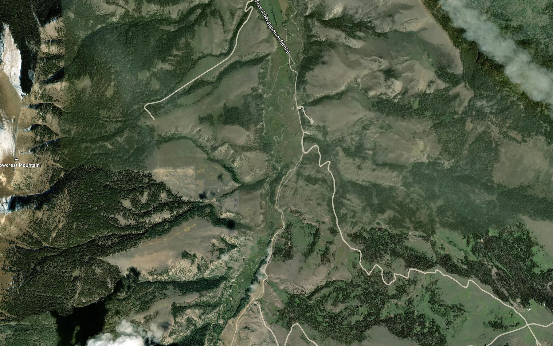 Satellite map of the Romy Creek