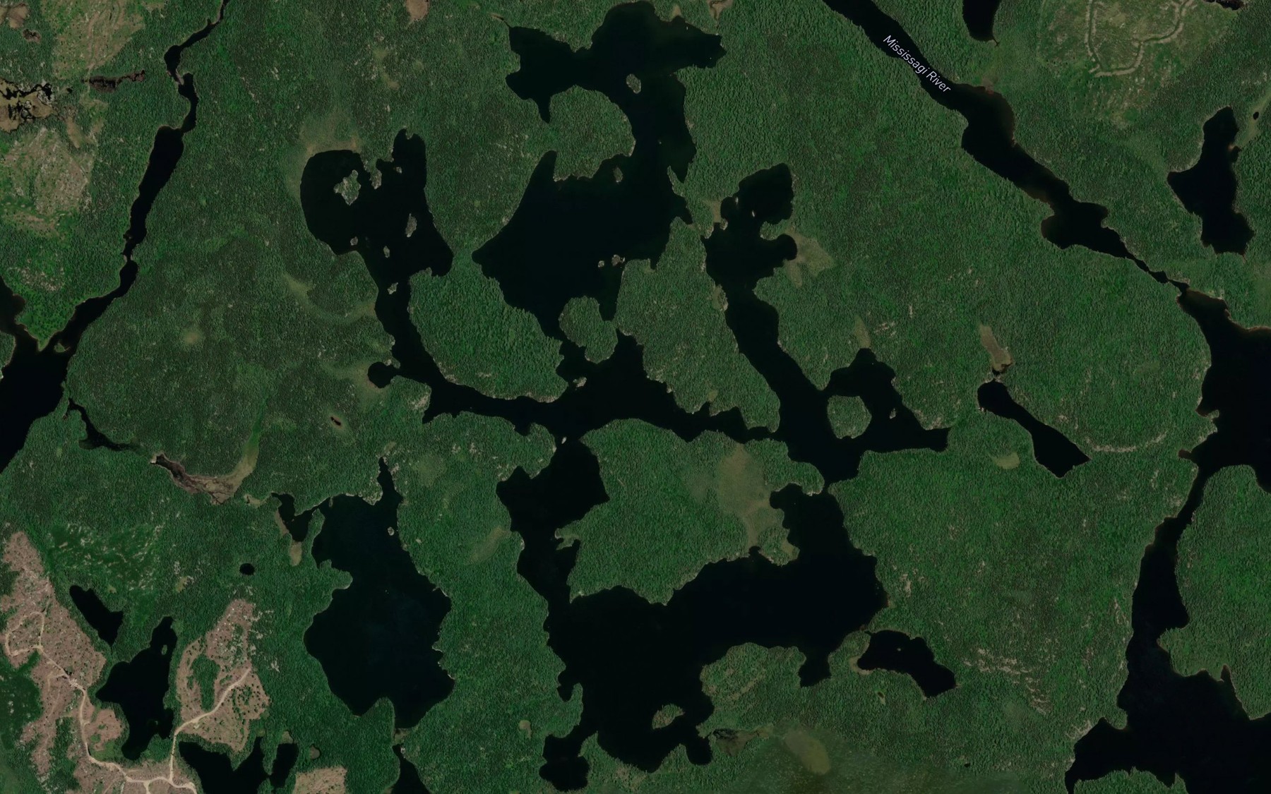 Satellite map of the Marty Lake