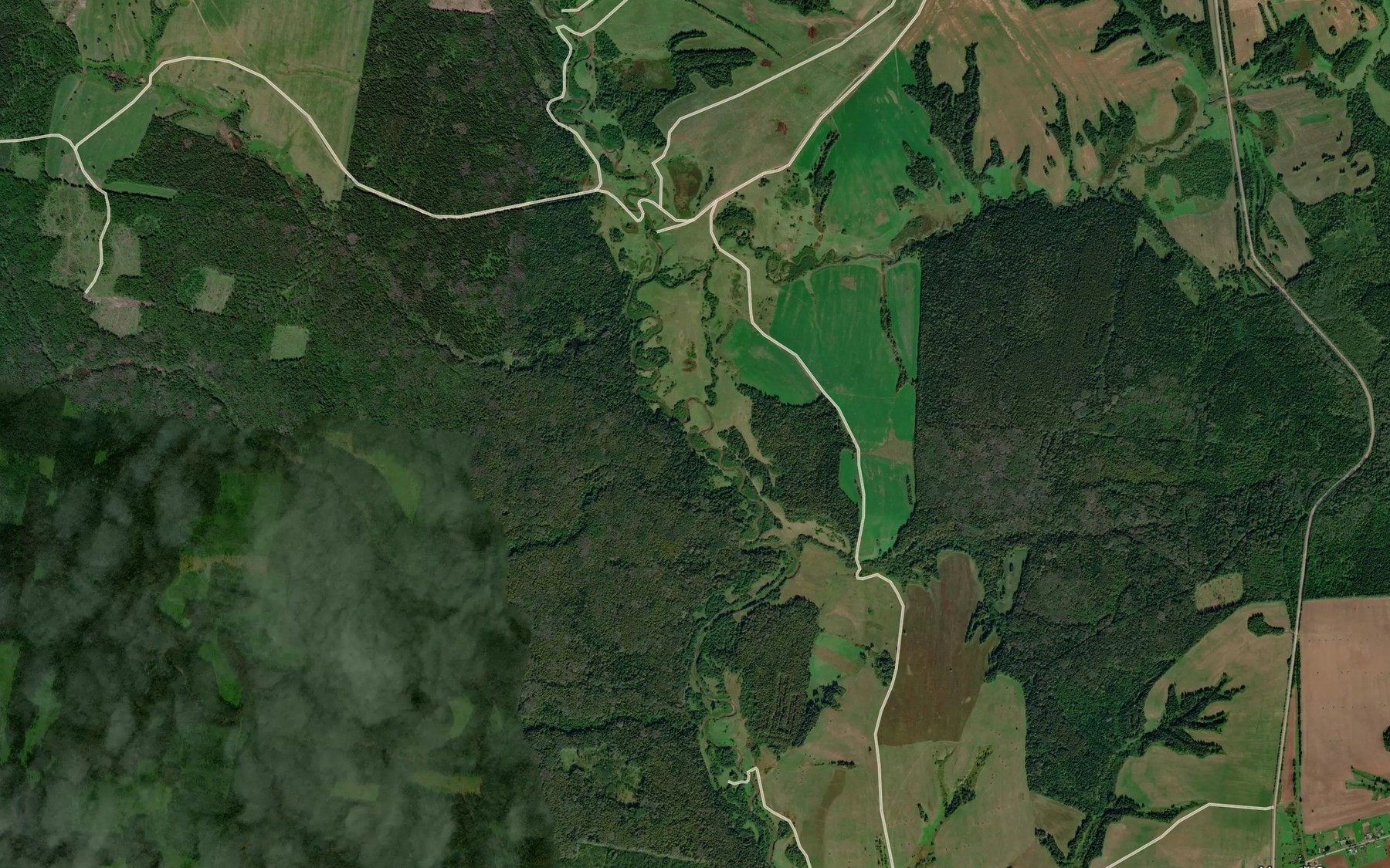 Satellite map of the Med'ma