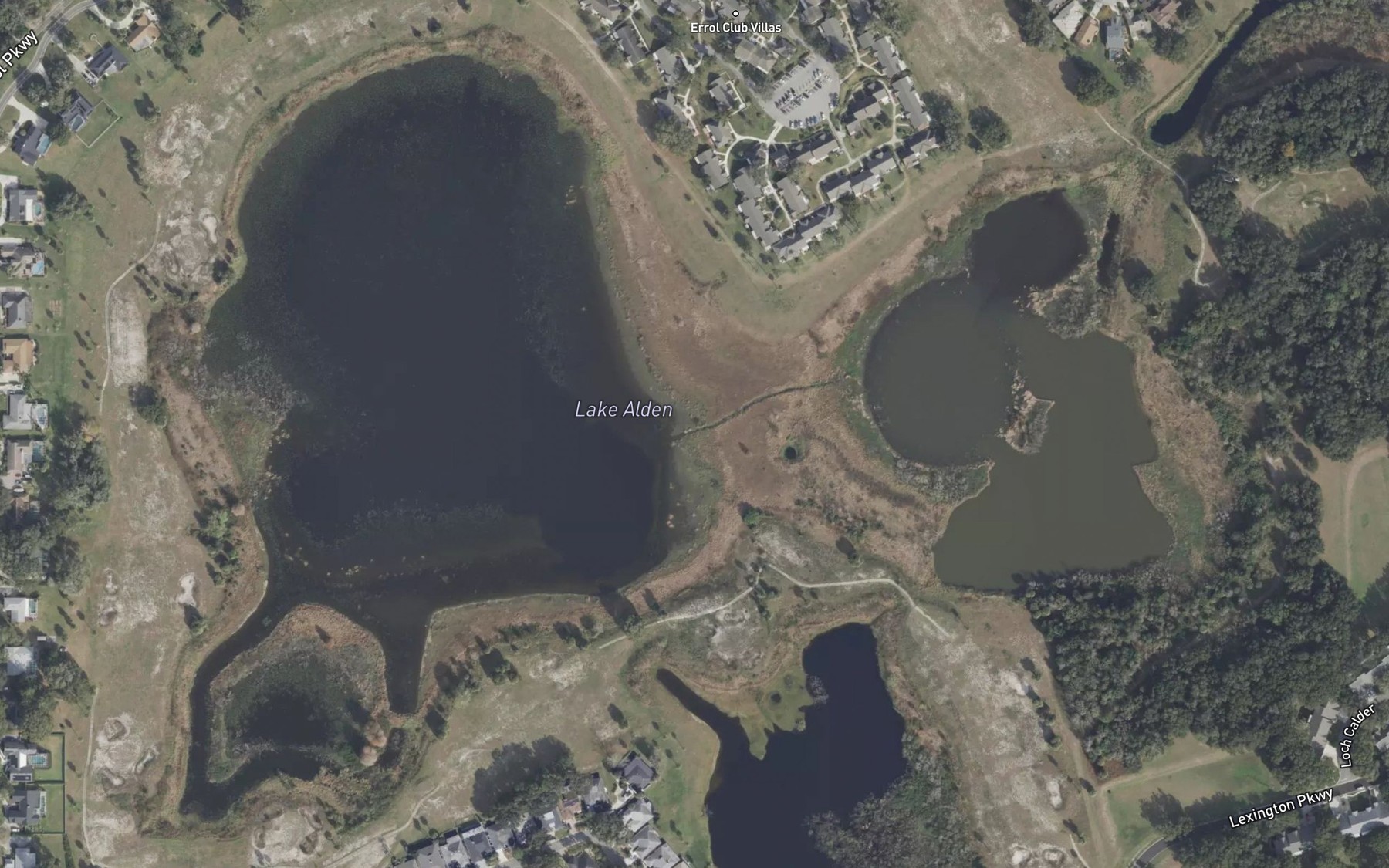 Satellite map of the Lake Alden