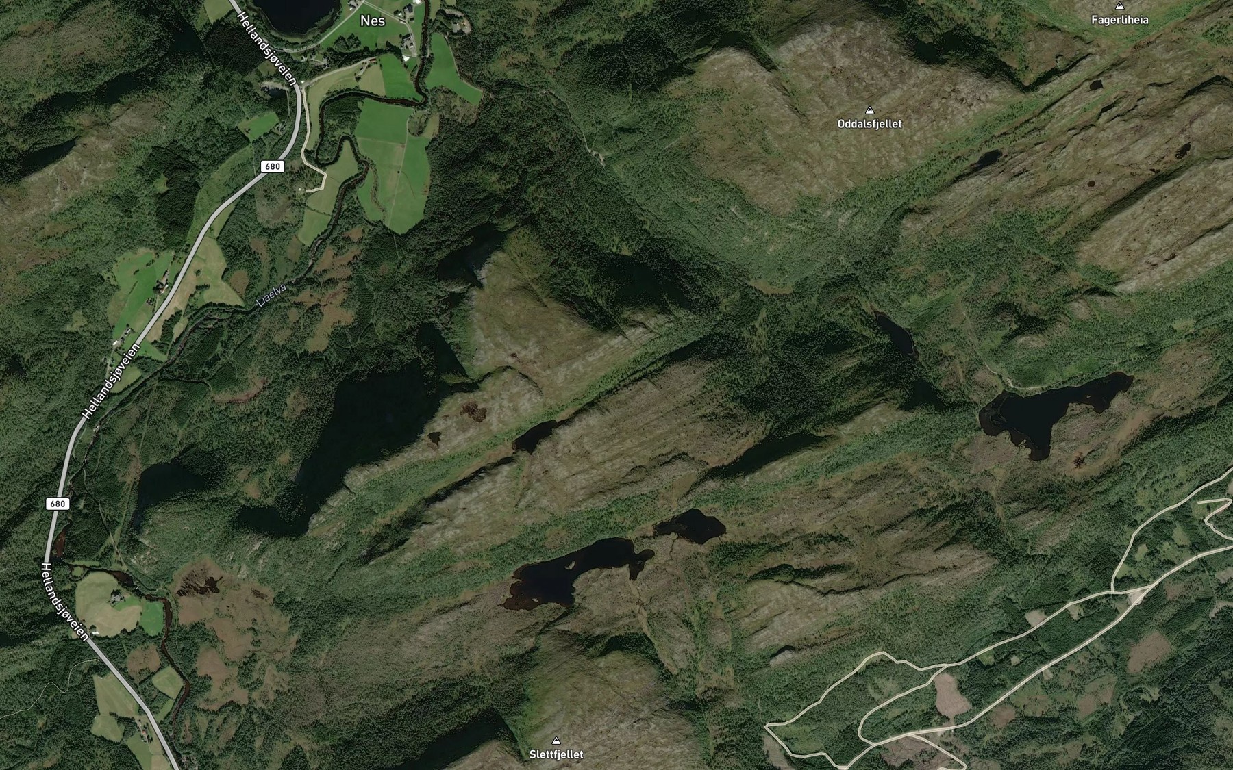 Satellite map of the Almlibekken